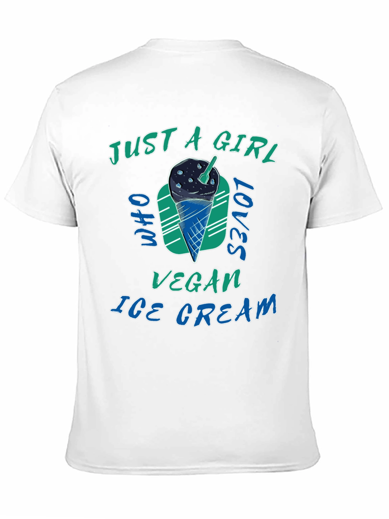 Black Vegan Ice Cream Lover T-Shirt view 11