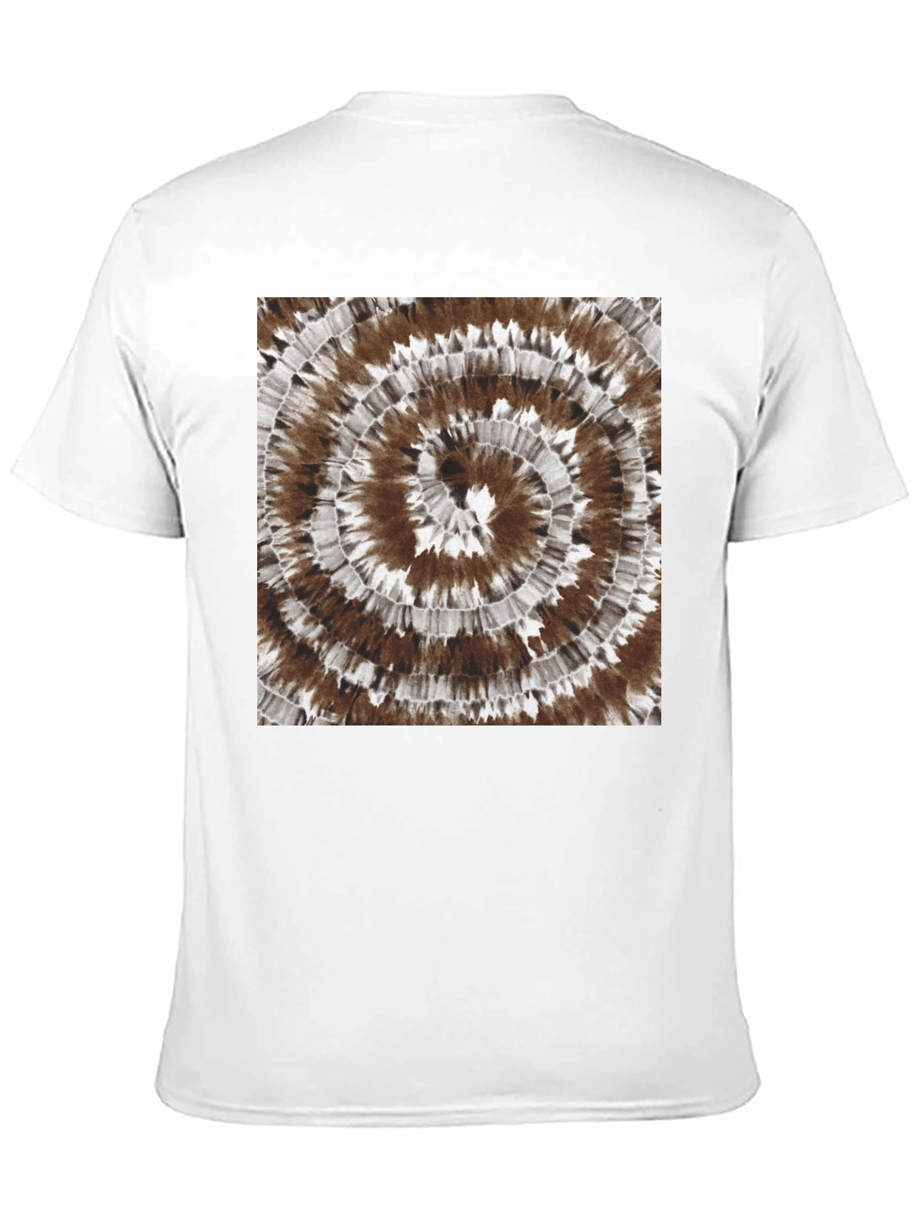Black Tie-Dye Spiral Graphic Tee - Casual Black Cotton T-Shirt view 11