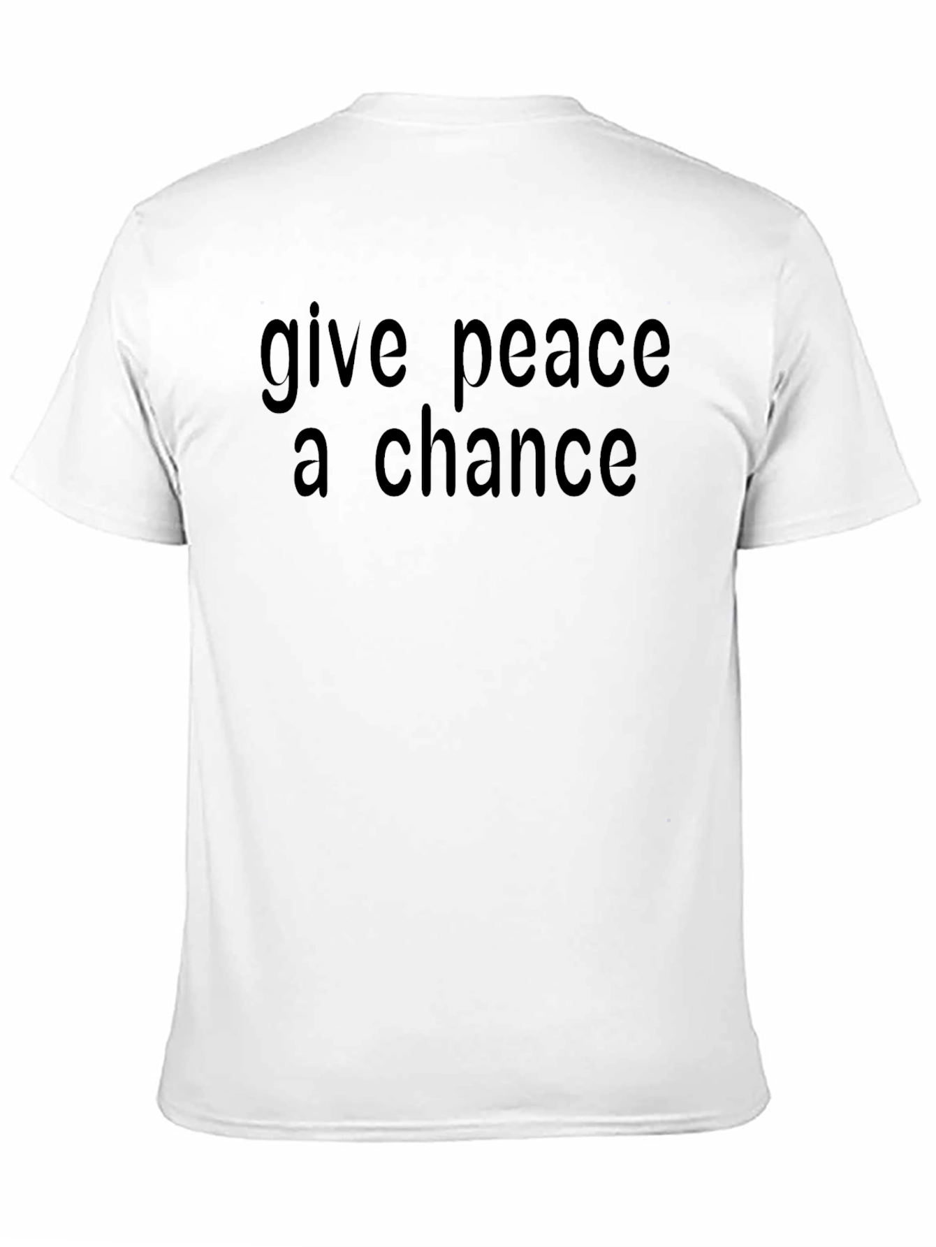 Black Give Peace a Chance T-Shirt - Casual Crew Neck Tee view 11
