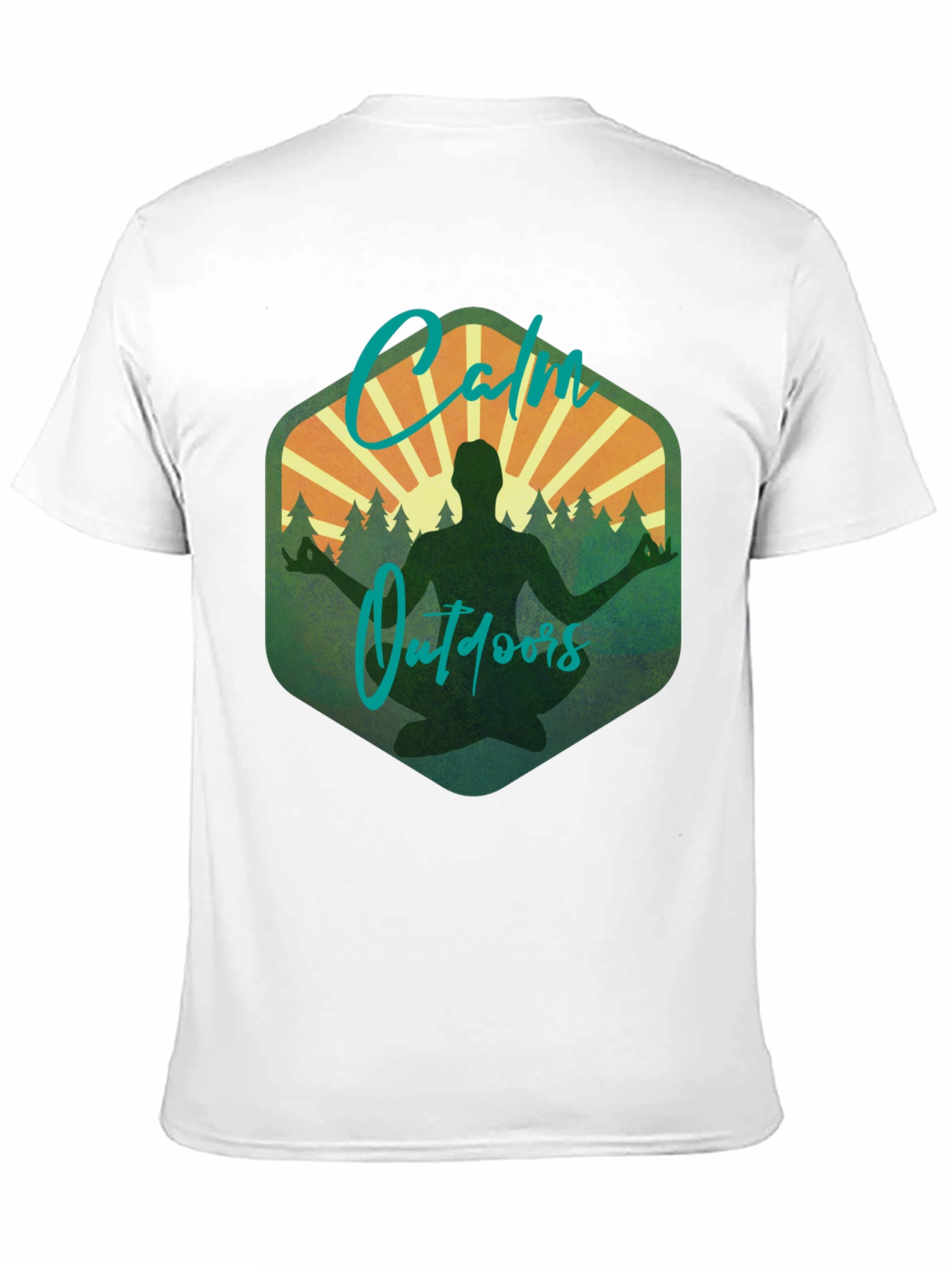 Black Calm Outdoors Graphic Tee - Meditation & Nature Shirt view 11