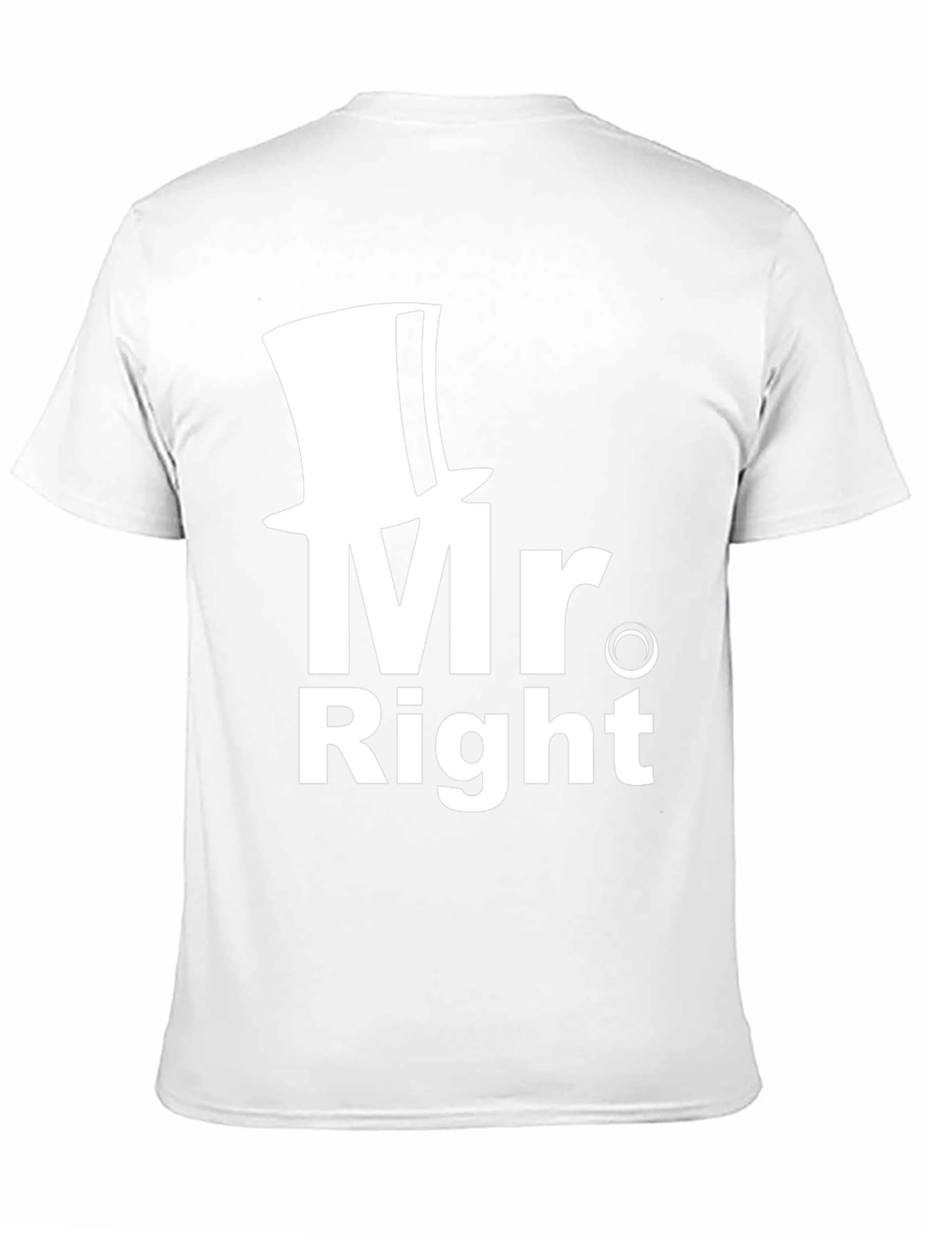 Black Mr. Right T-Shirt - Fun Graphic Tee for Men view 11