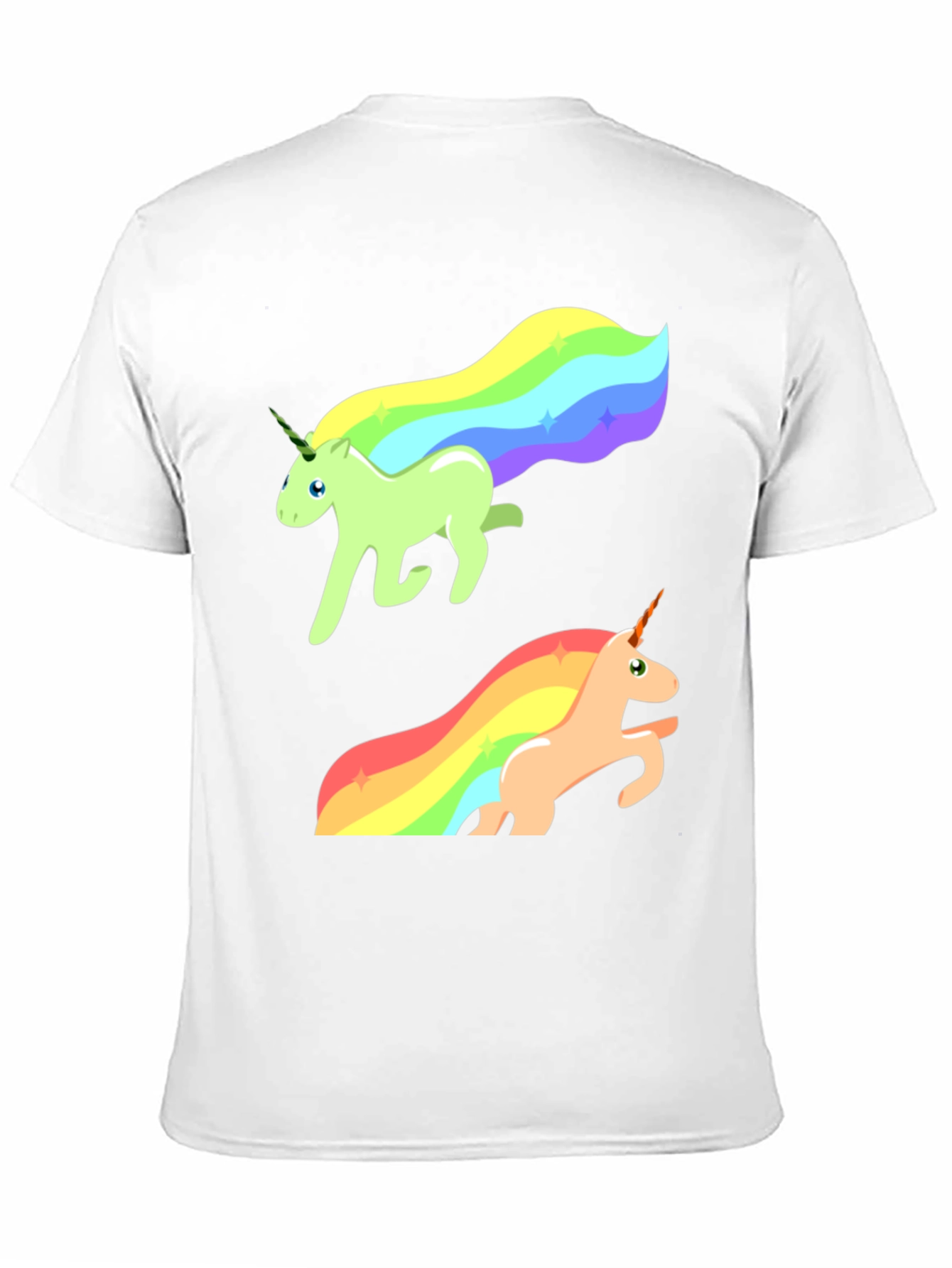 Rainbow Unicorn Graphic Tee - Black Cotton Blend - 11