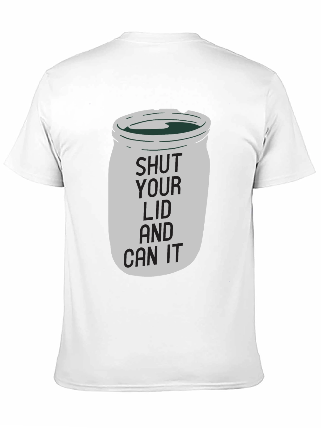 Black Shut Your Lid and Can It Funny Graphic T-Shirt view 11