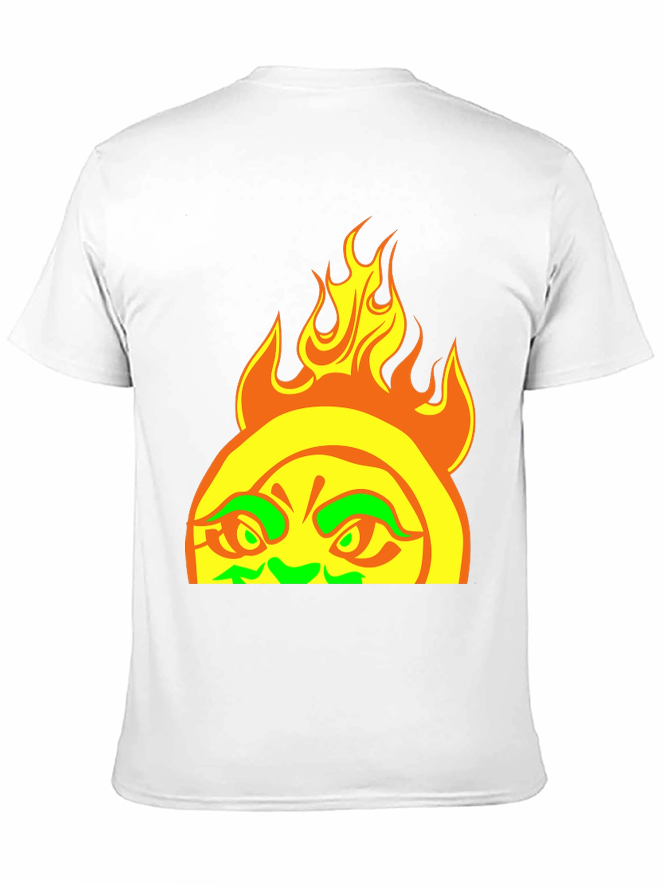 Black Fiery Sun Graphic Tee - Bold Black T-Shirt view 11