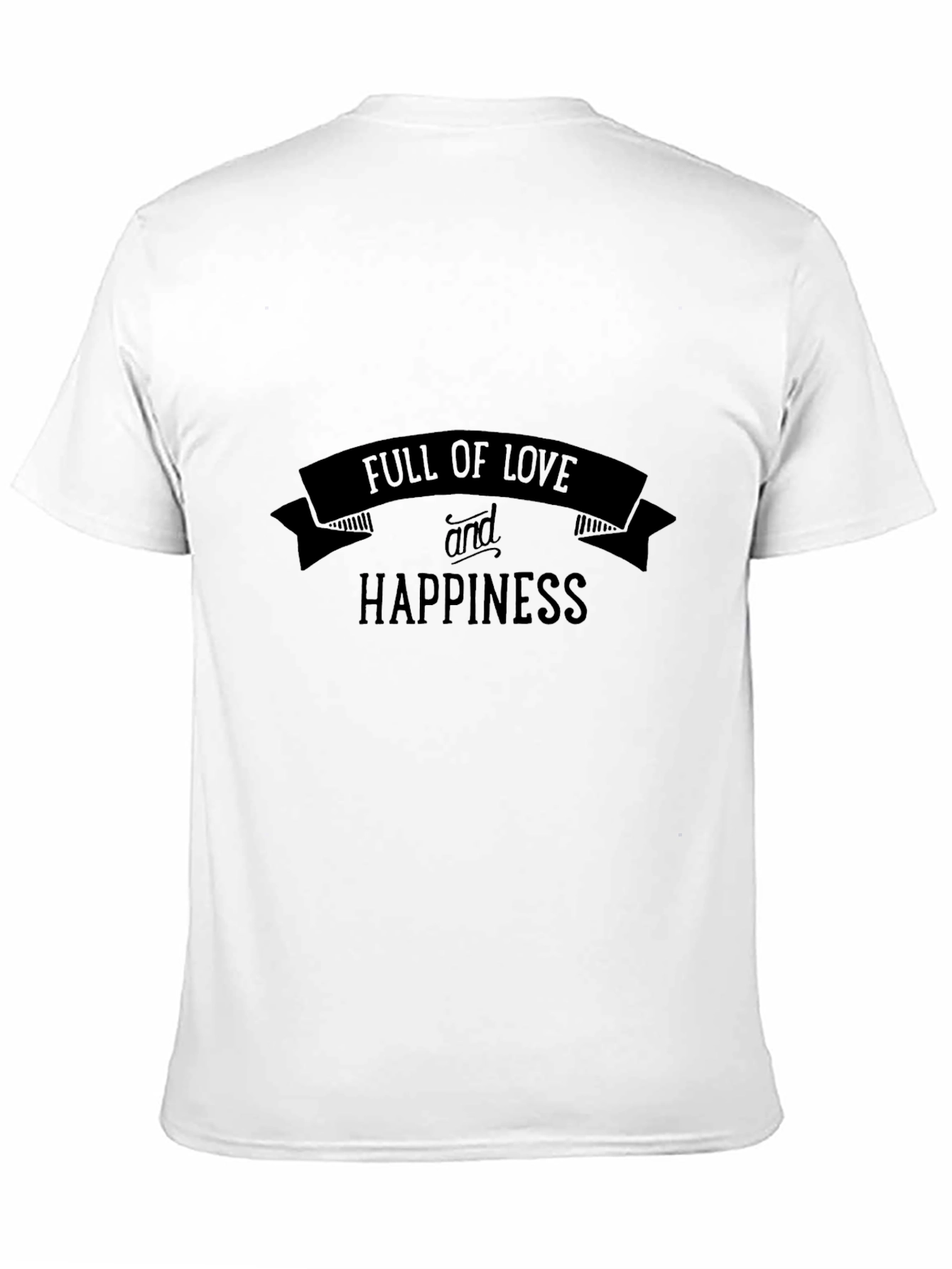 Black Full of Love and Happiness Graphic Tee view 11