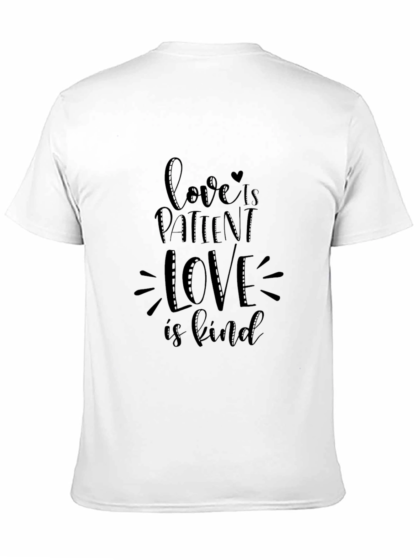 Black Love Is Patient Black Graphic Tee view 11