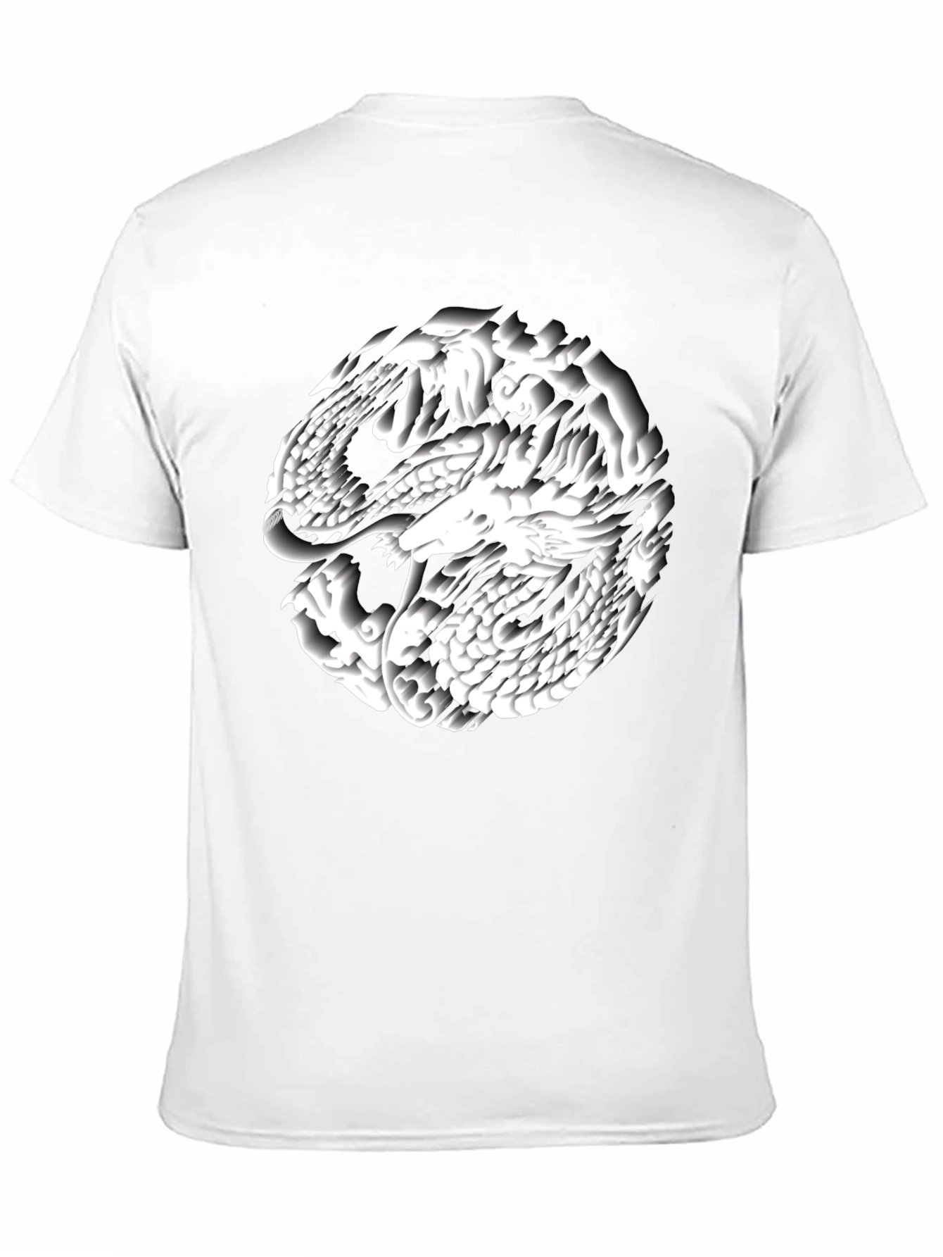 Black Dragon Circle Graphic Tee - Black Cotton Blend view 11