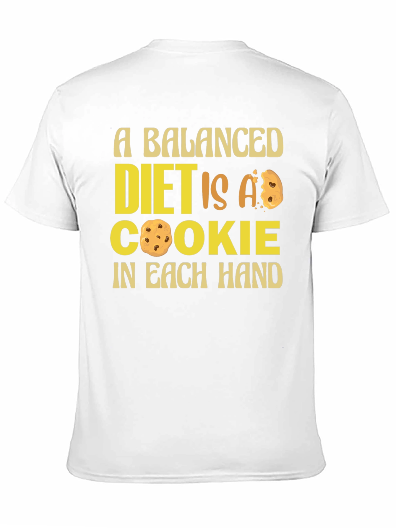 Black Balanced Diet Cookie T-Shirt - Funny Foodie Tee view 11