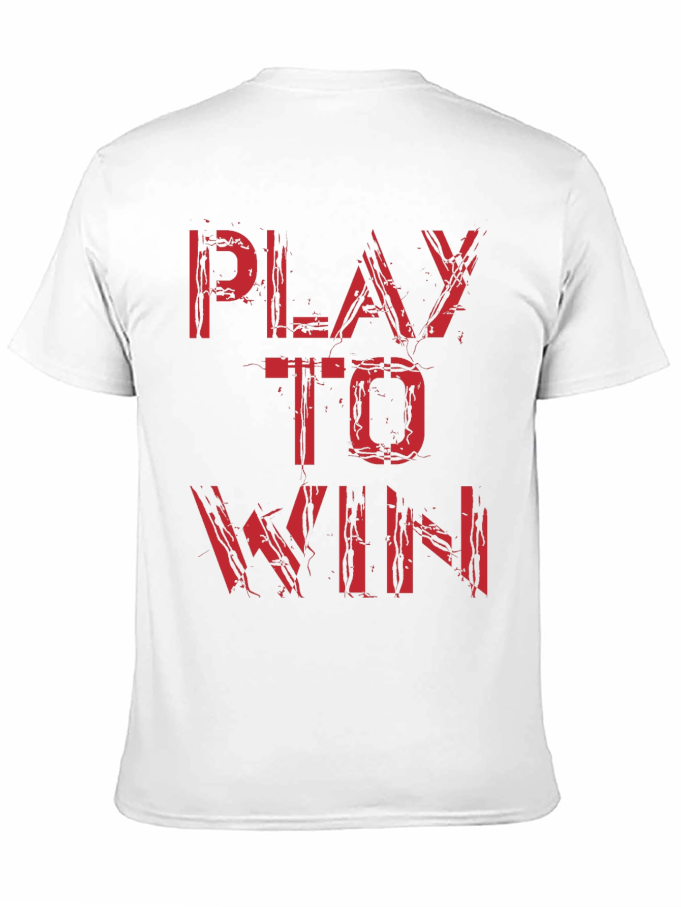 Black Play to Win Graphic Tee - Bold Red Print, Black Cotton view 11