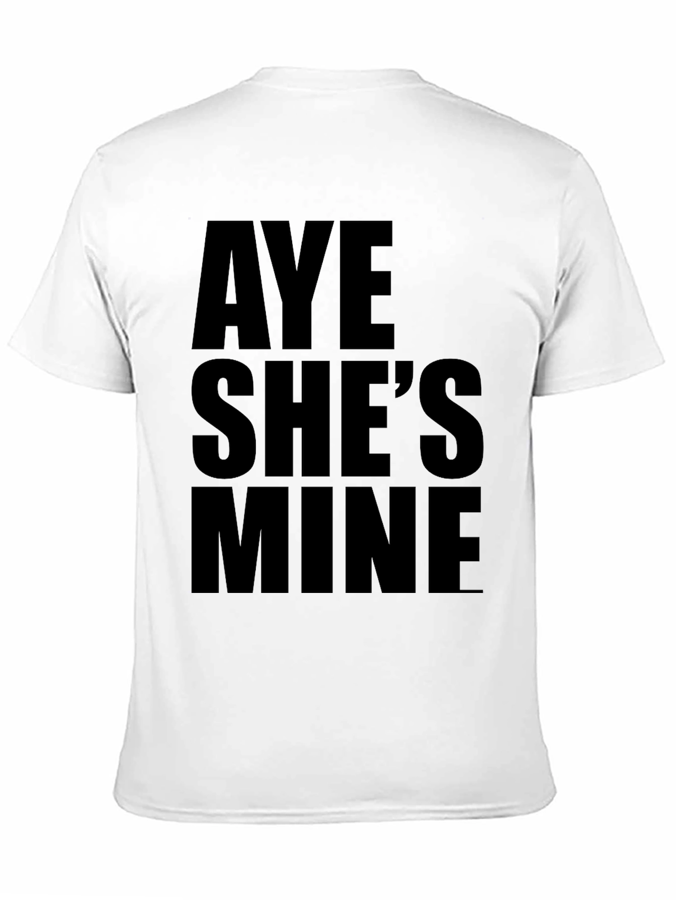 Black Aye She's Mine Black Graphic Tee view 11