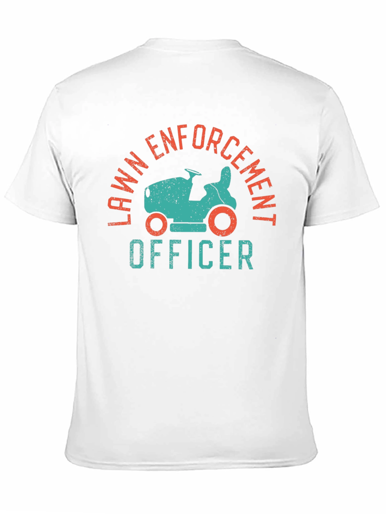 Black Lawn Enforcement Officer Funny Graphic Tee view 11