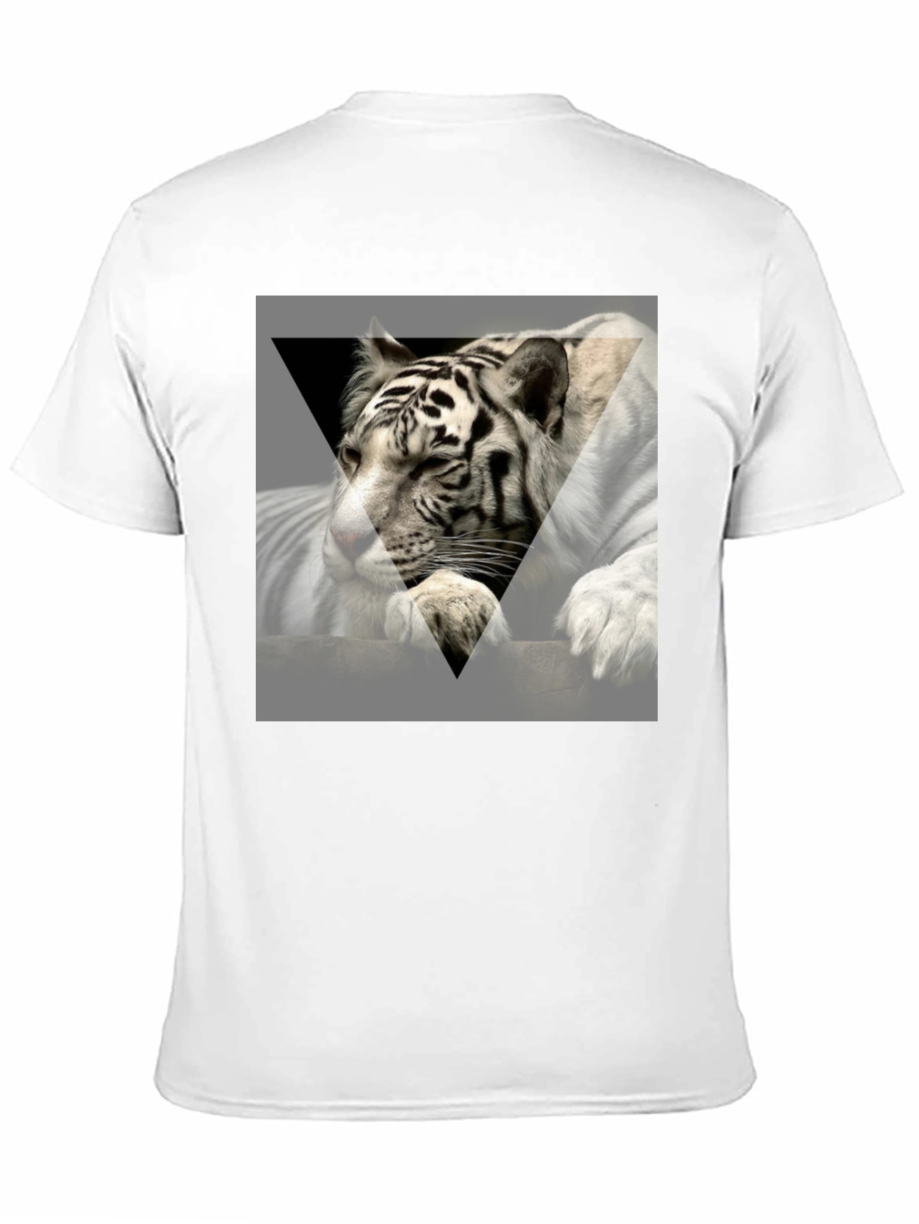 Black Tiger Graphic Print Tee - Men's Short Sleeve Black T-Shirt view 11