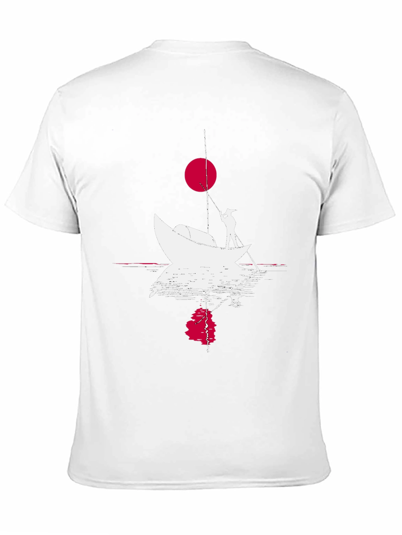 Black Fishing Boat Graphic Tee - Black Cotton T-Shirt view 11