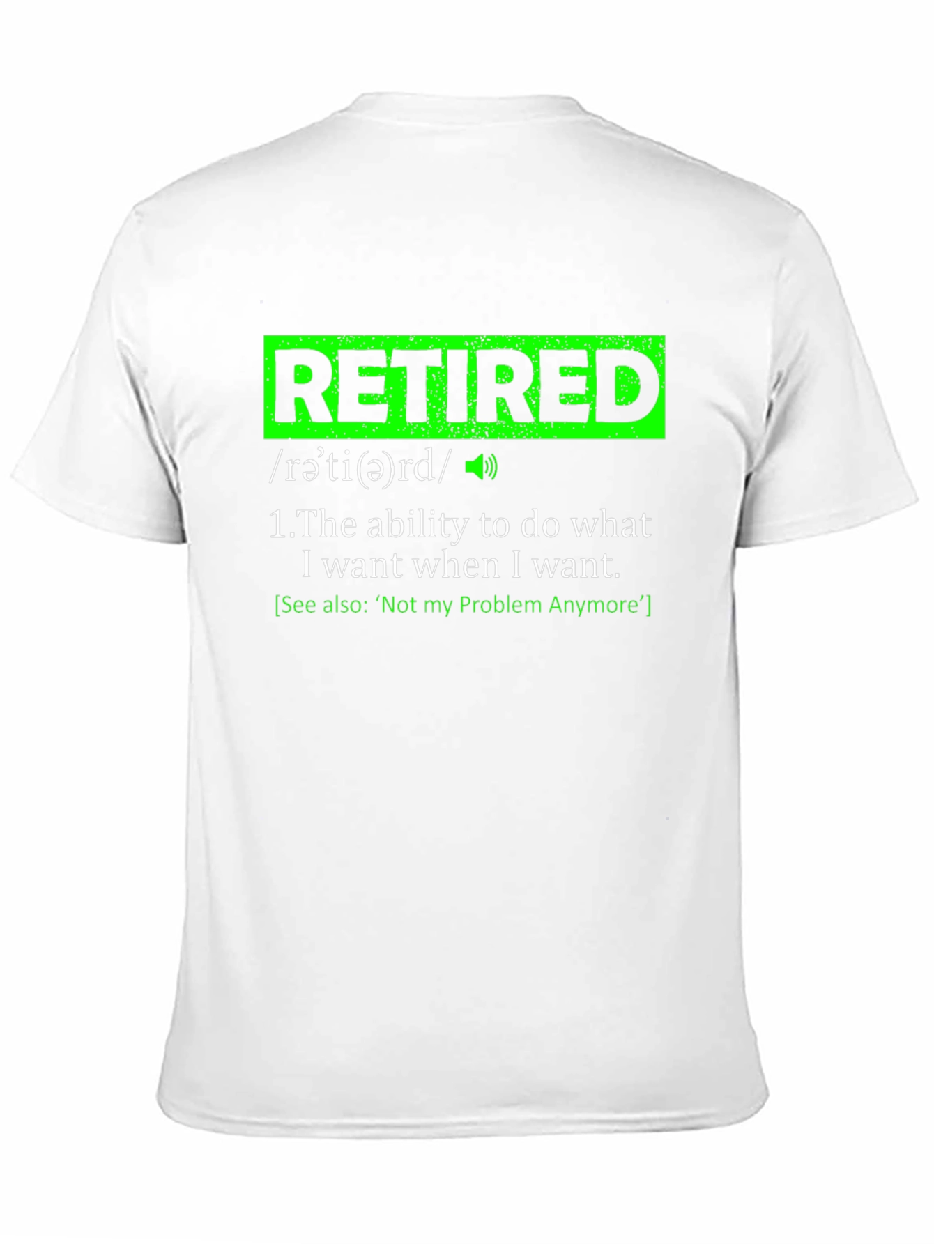 Black Funny Retired Definition Black T-Shirt view 11