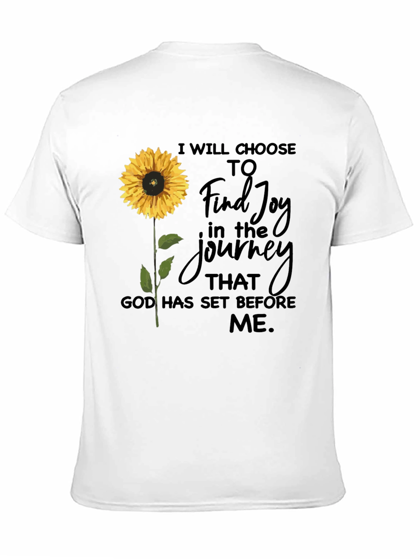 Black Sunflower Joy Journey T-Shirt view 11