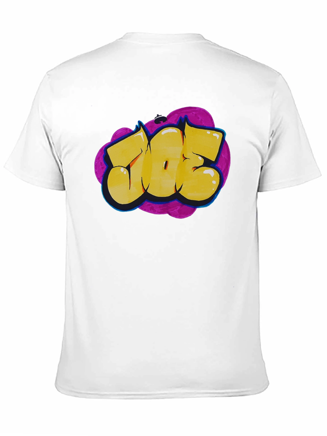 Black Graffiti Style Graphic Tee - Bold Statement T-Shirt view 11