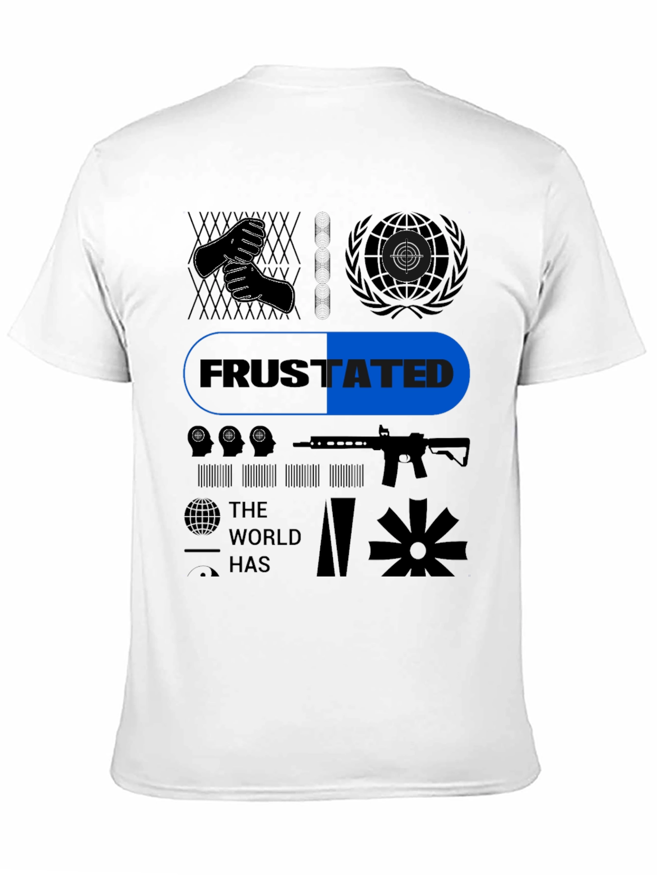 Black Frustrated Graphic T-Shirt - Black view 11