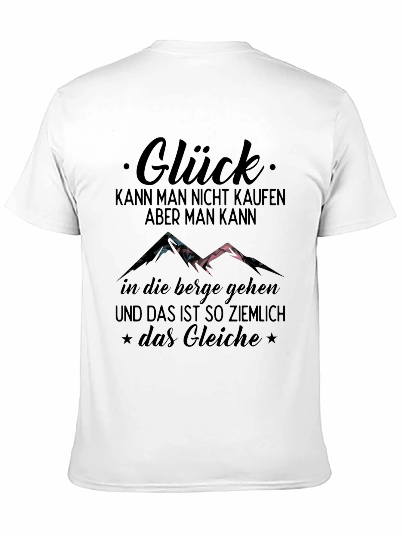Black Glück Mountain Graphic T-Shirt view 11
