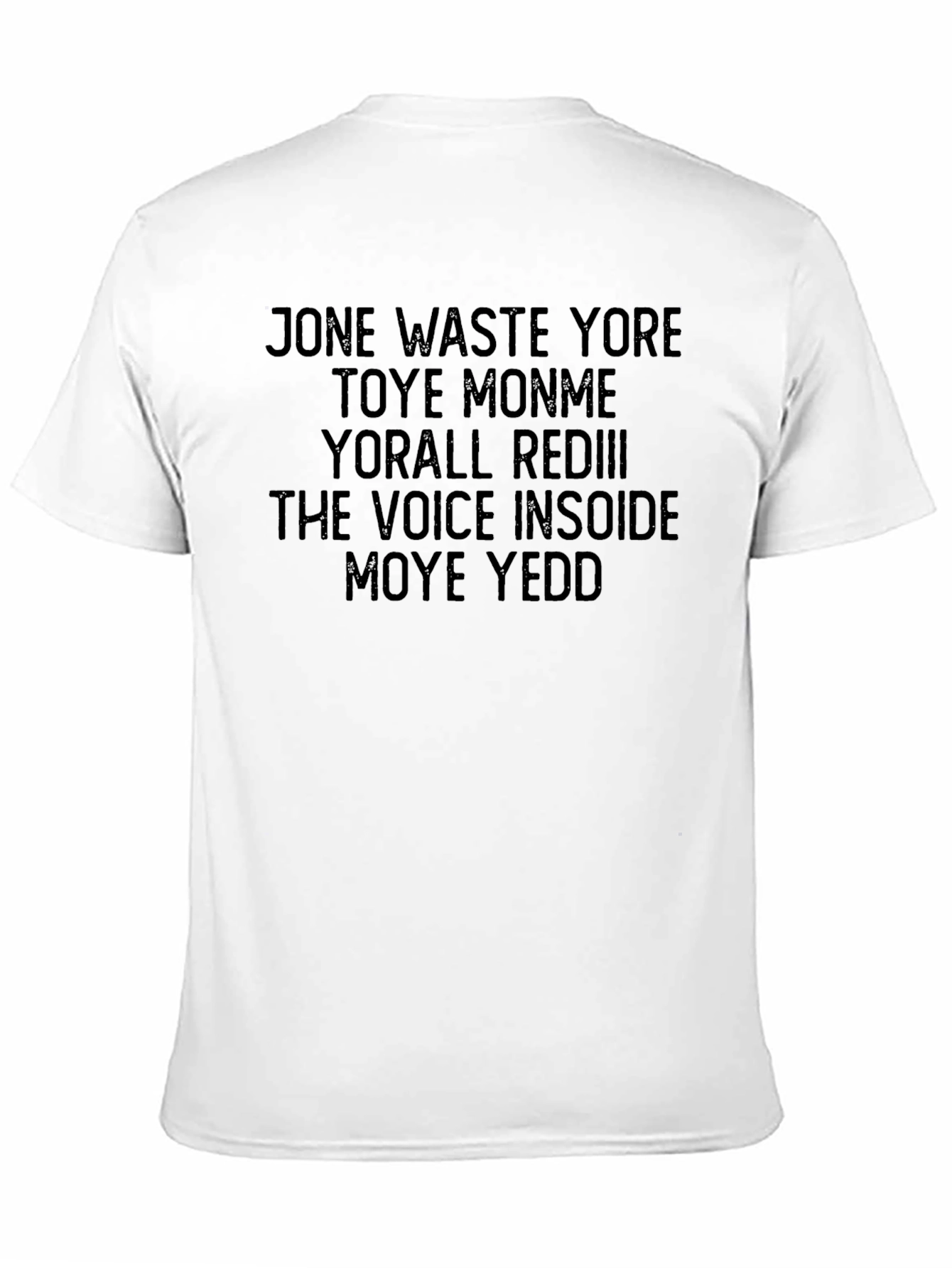 Black Men's Black Graphic Tee - Jone Waste Yore Toye view 11
