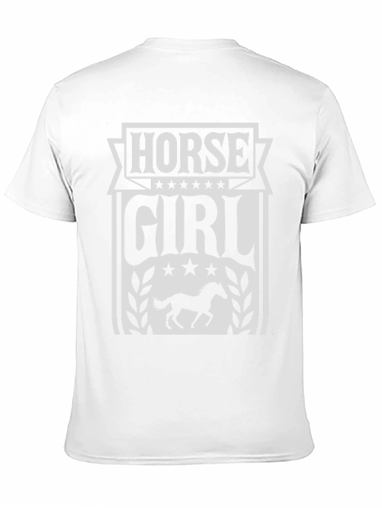Black Horse Girl Graphic Tee - Black Cotton Blend T-Shirt view 11