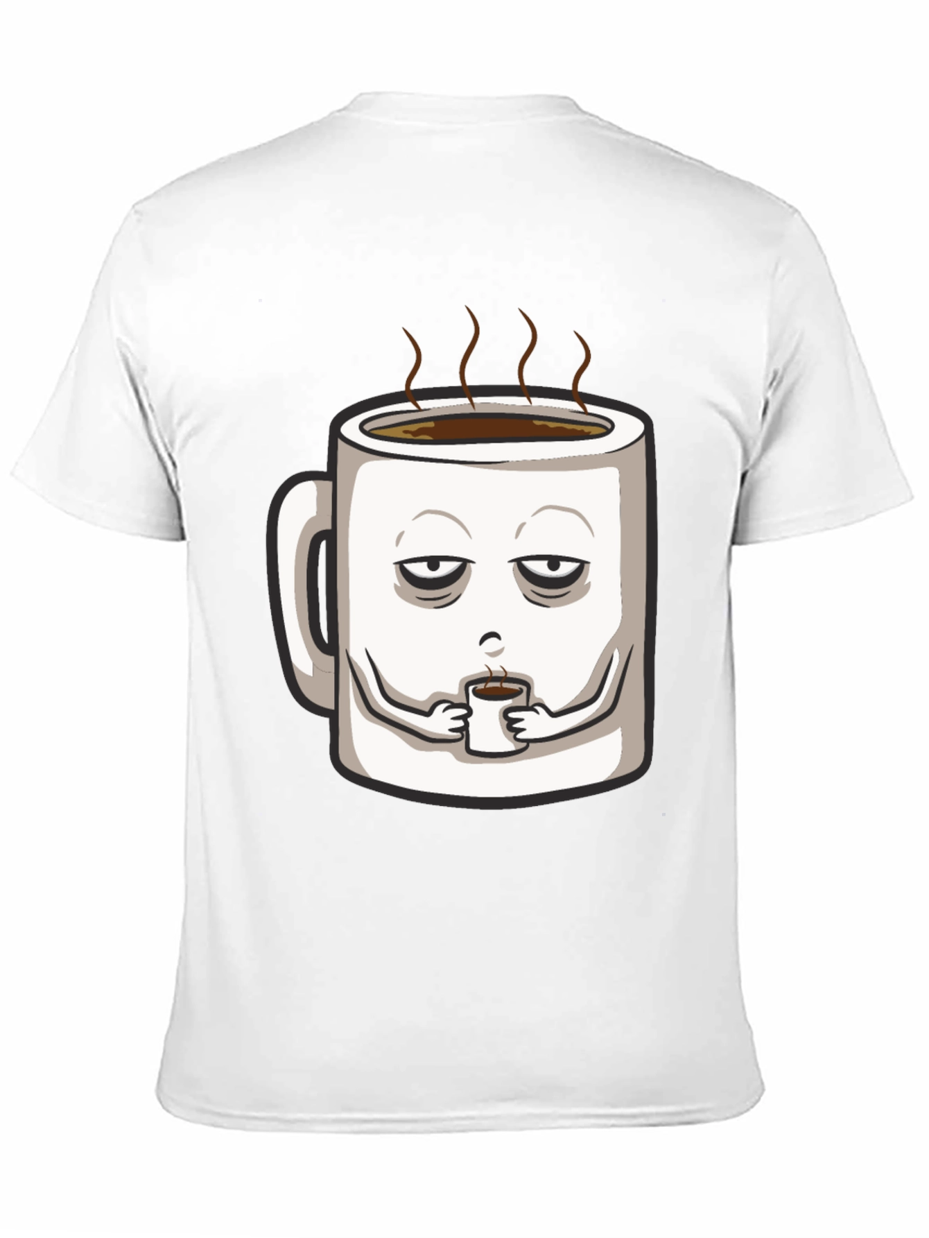 Black Men's "Need Coffee" Graphic Tee - Black view 11