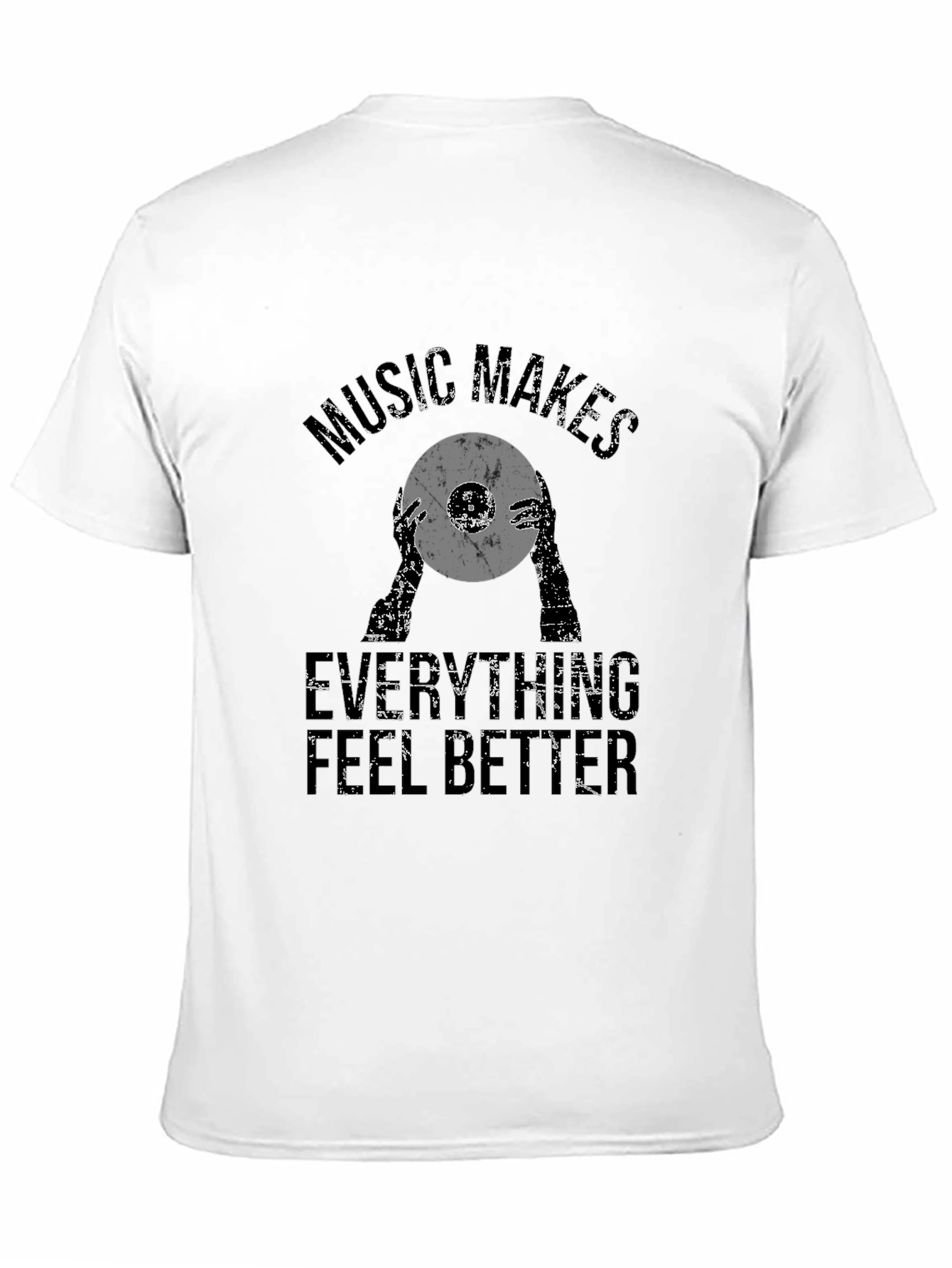 Black Music Makes Everything Better Black Graphic Tee view 11