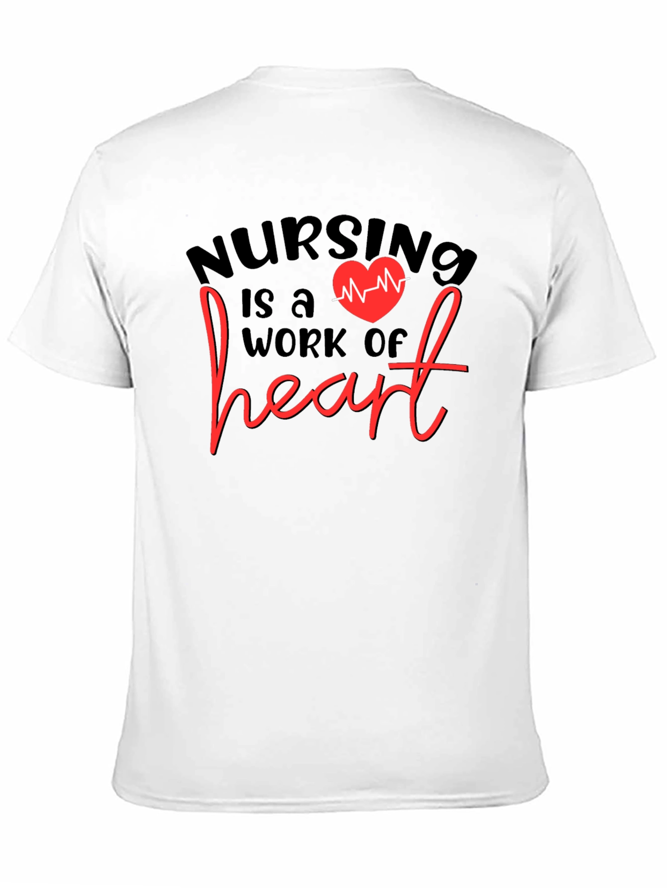 Black Nursing is a Work of Heart T-Shirt view 11