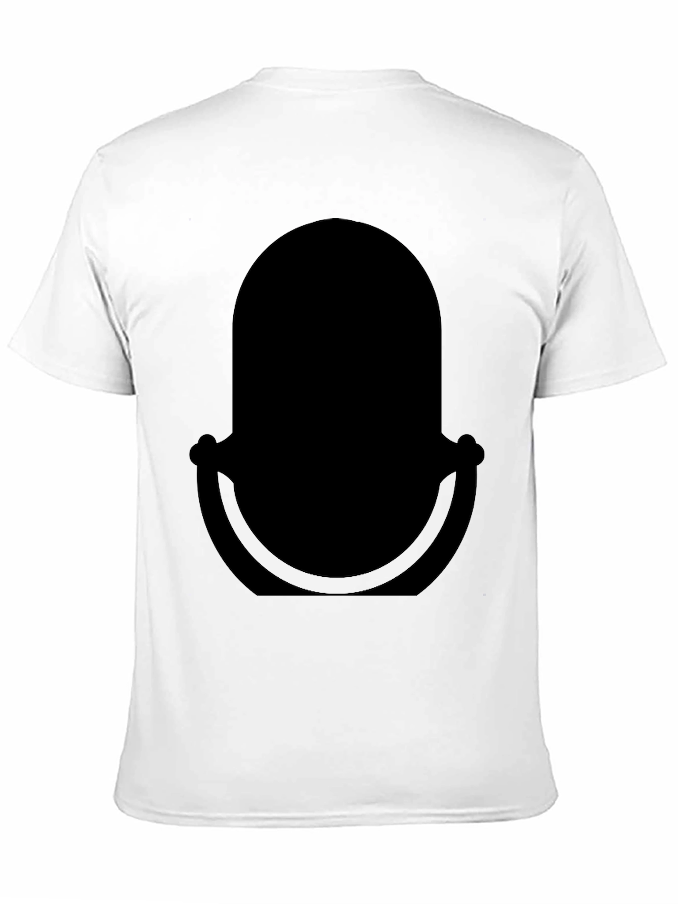 Black Classic Black T-Shirt with Retro Microphone Design view 11