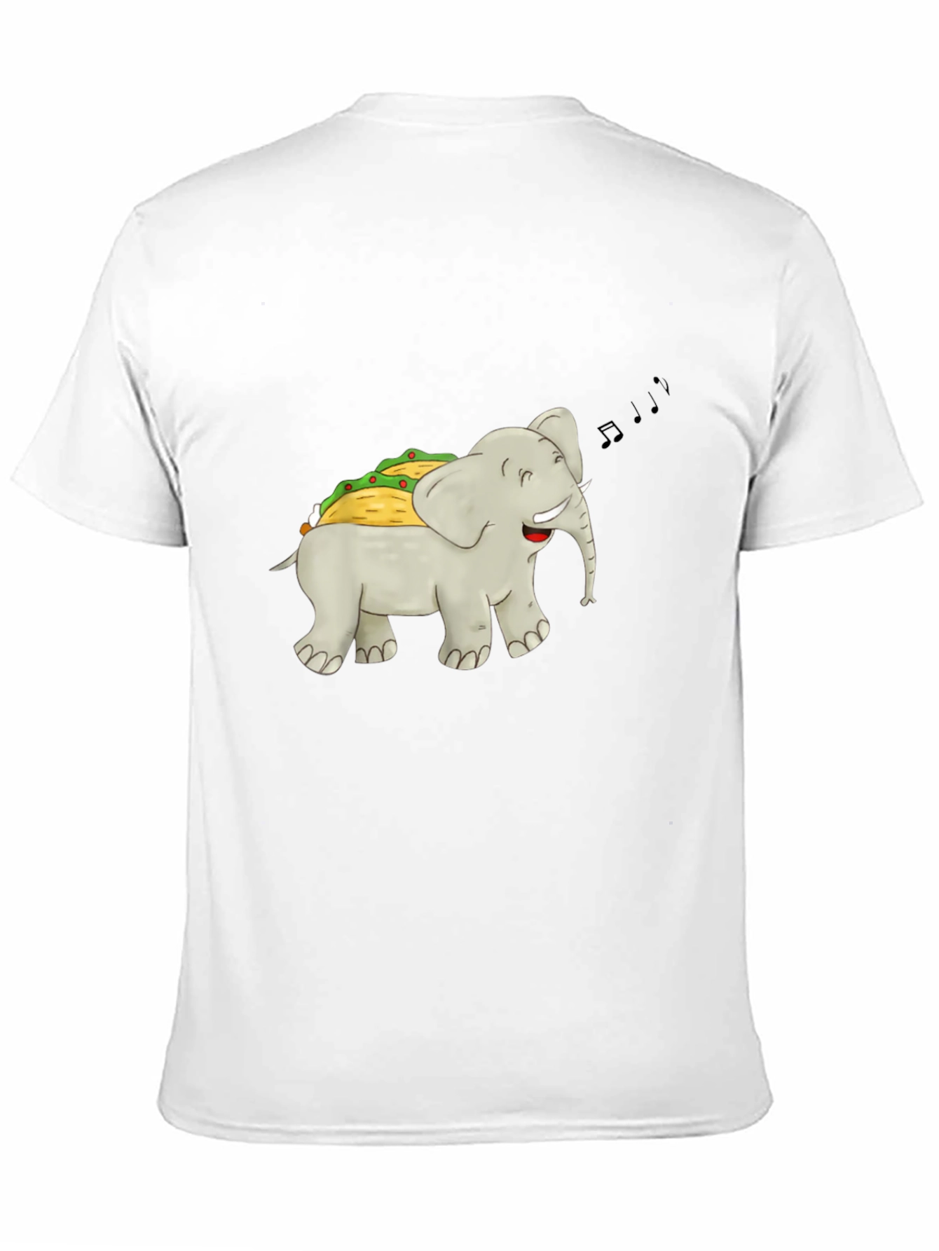 Black Elephant Taco Funny Graphic T-Shirt view 11