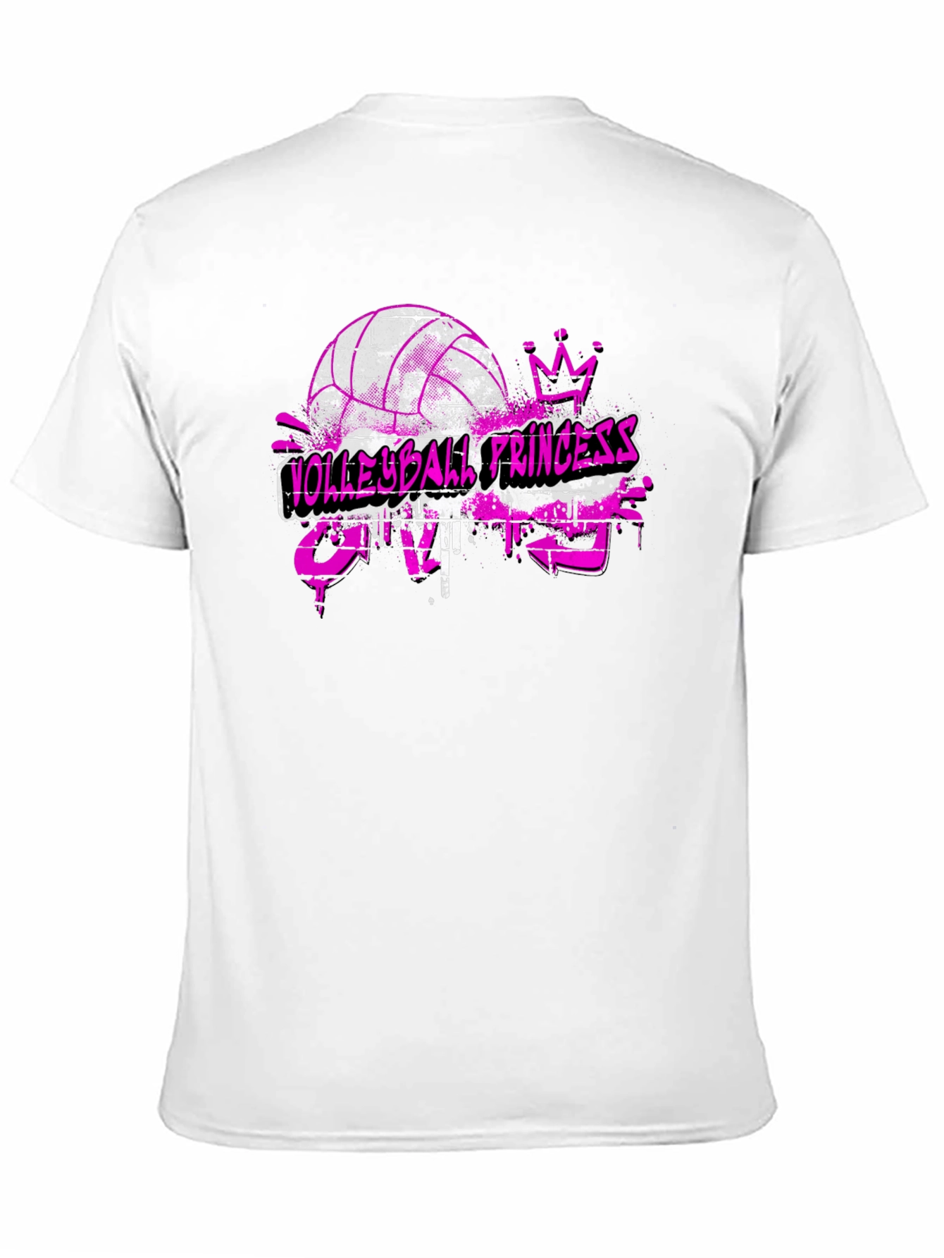 Black Volleyball Princess Crazy T-Shirt view 11