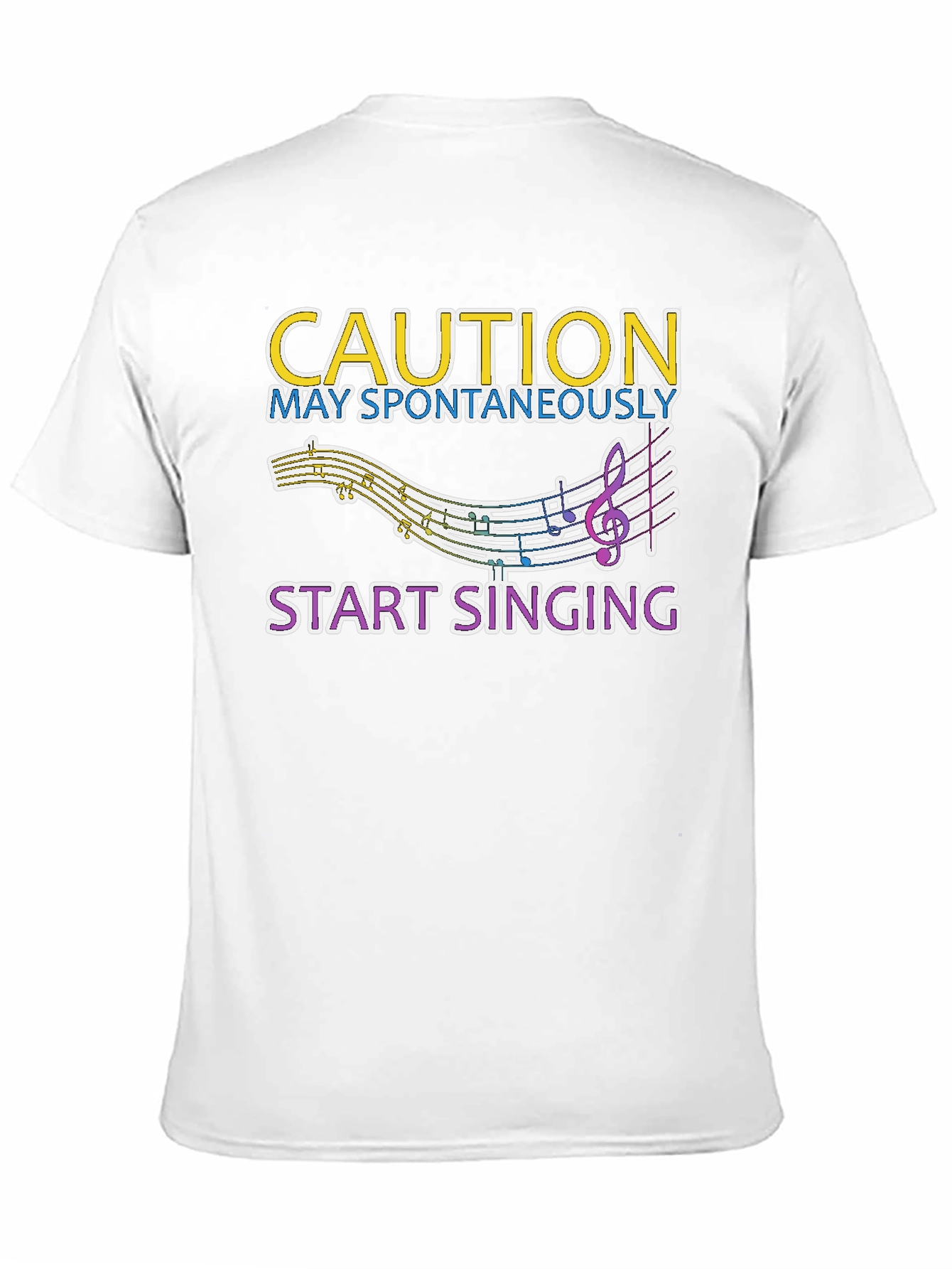 Black Caution May Spontaneously Start Singing Tee view 11