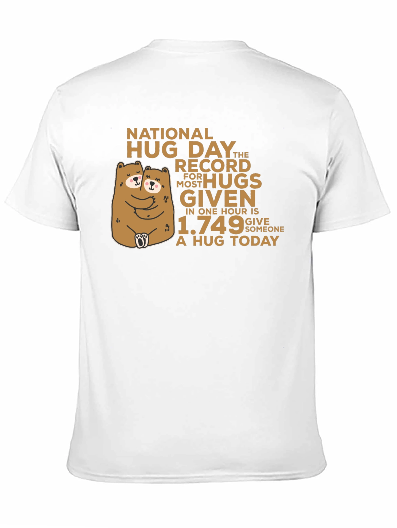 Black National Hug Day T-Shirt: Give Someone a Hug Today! view 11
