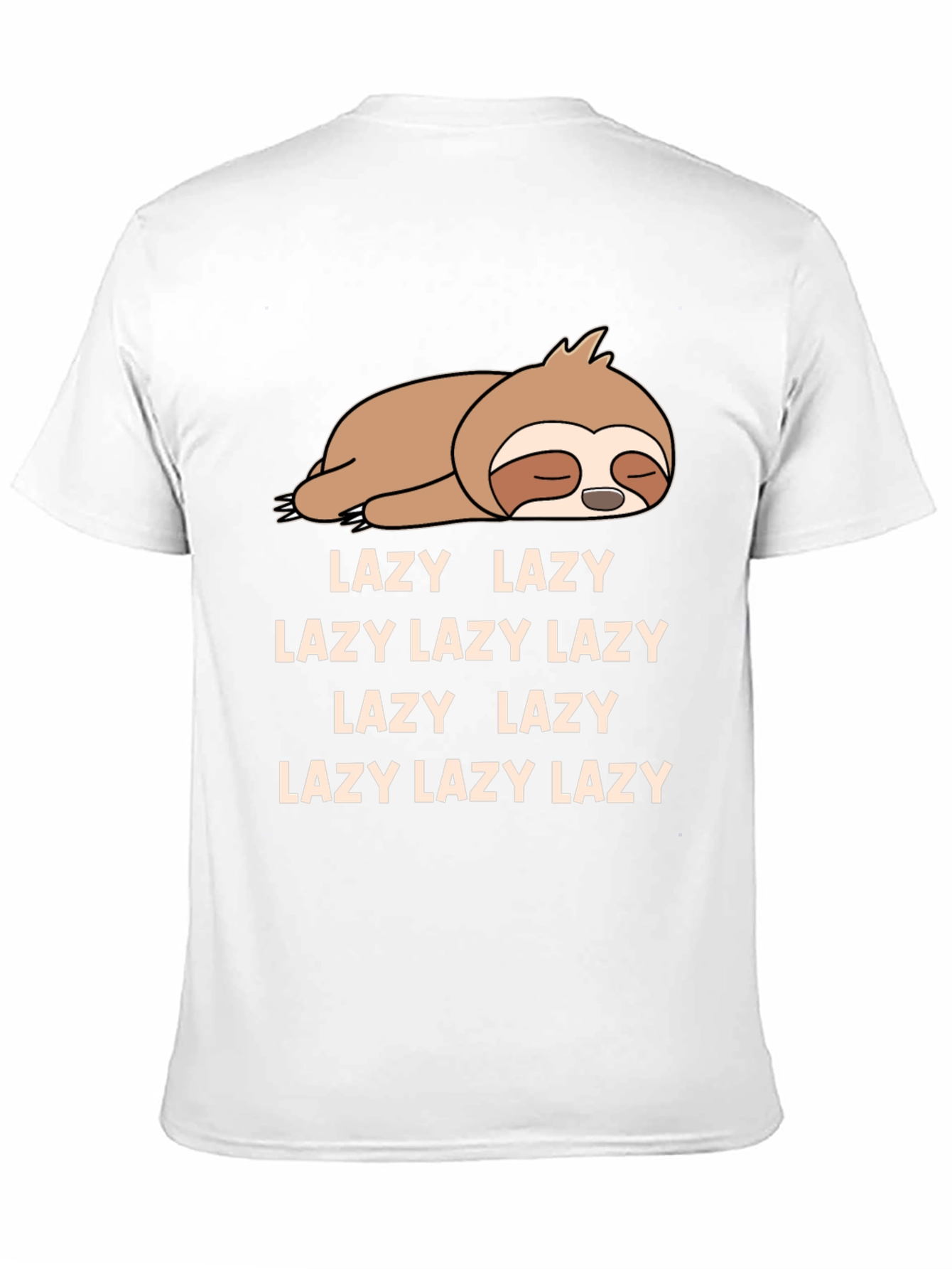 Black Lazy Sloth T-Shirt Funny Graphic Tee view 11