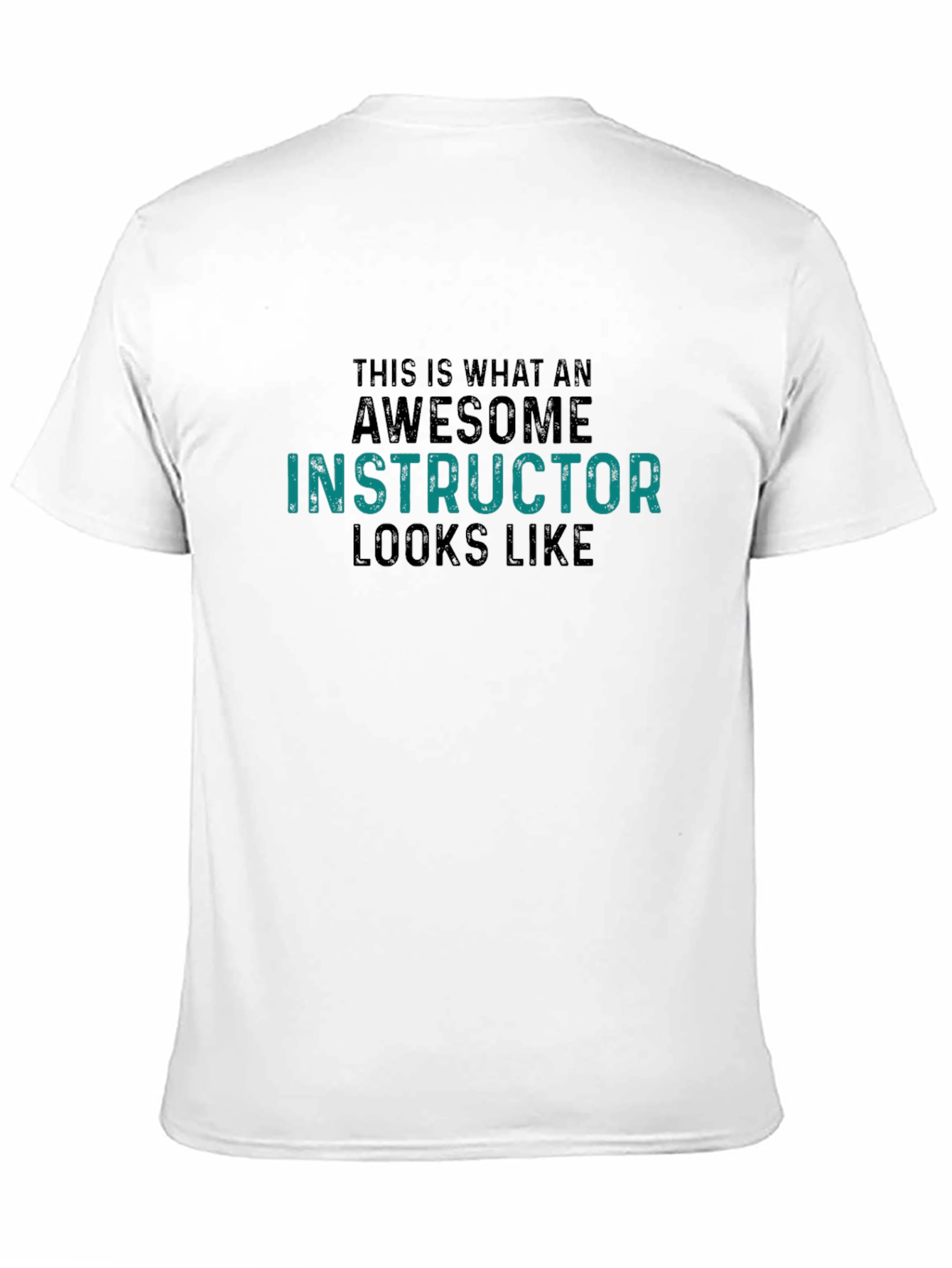 Black Awesome Instructor T-Shirt - Black Cotton Tee view 11
