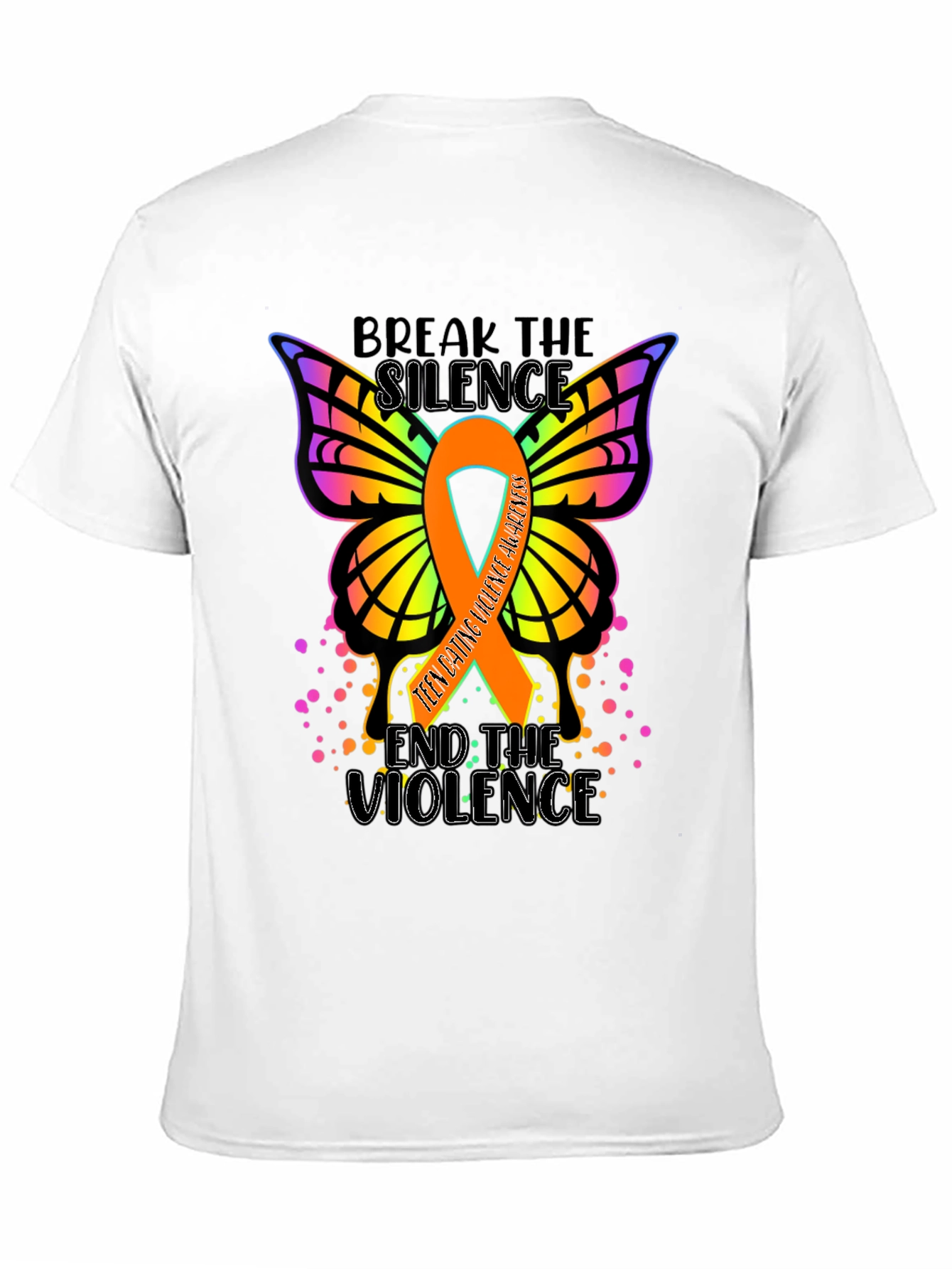 Black Teen Dating Violence Awareness T-Shirt view 11