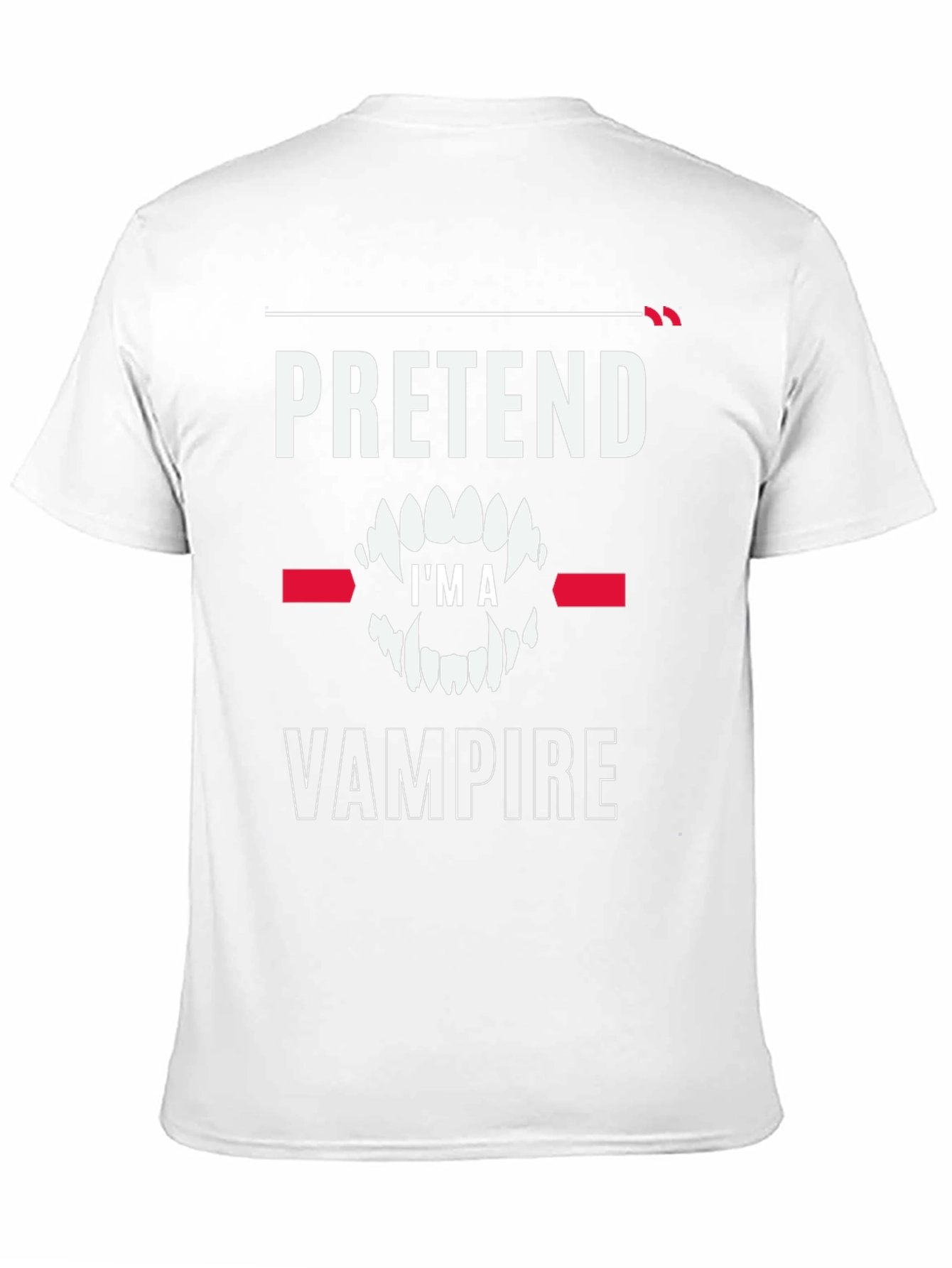 Black Pretend I'm a Vampire T-Shirt - Funny Halloween Costume Tee view 11