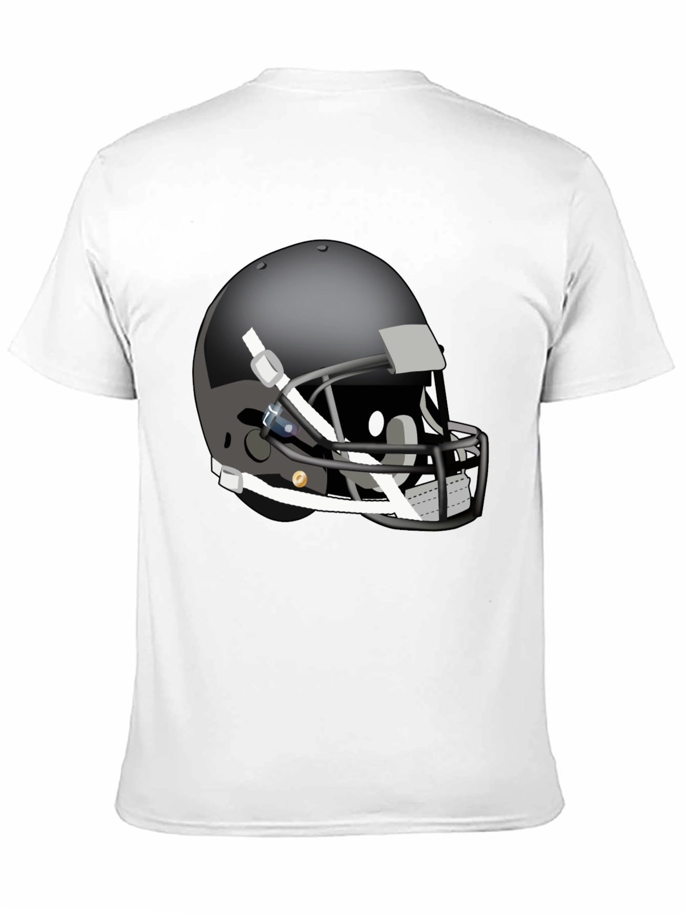 Black Football Helmet Graphic Tee - Stylish & Unique view 11