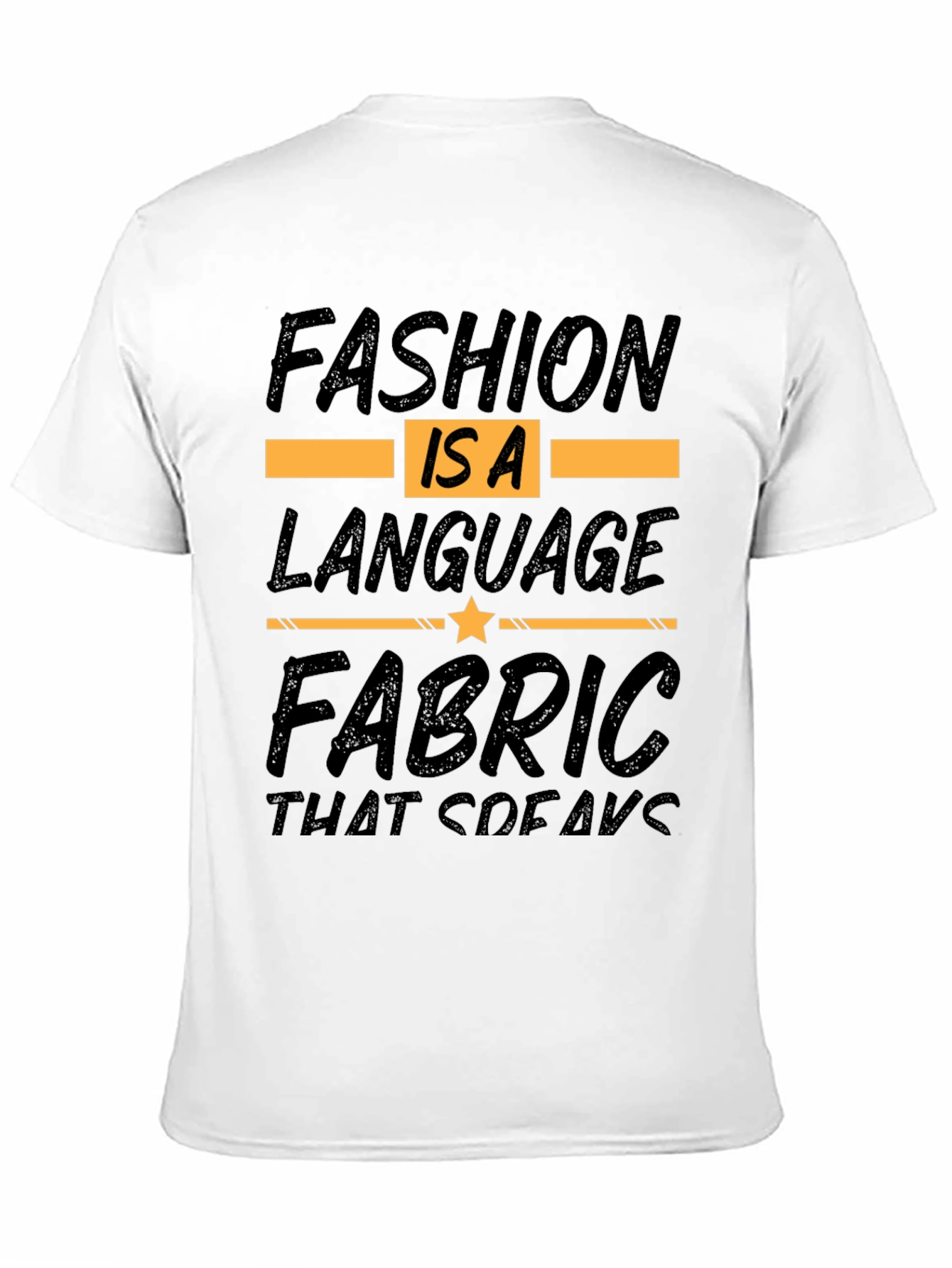 Fashion Is A Language Black Graphic Tee - 11