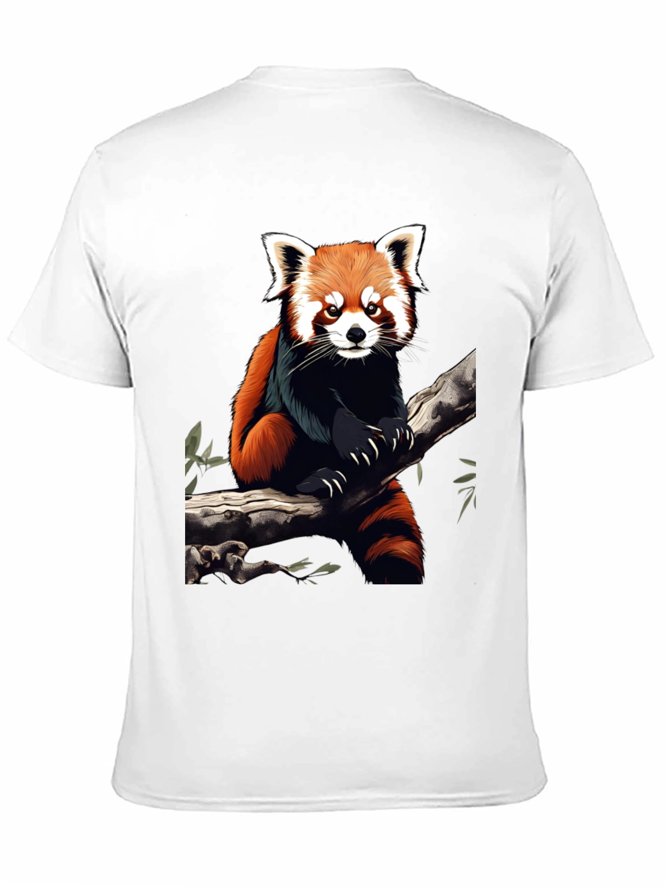 Black Red Panda Graphic Tee - Black Cotton Blend view 11