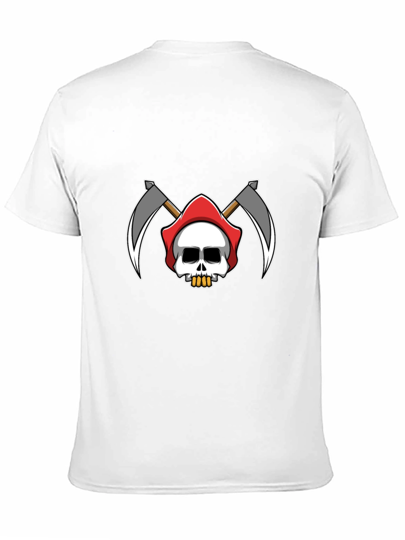 Black Grim Reaper Skull Graphic T-Shirt - Black view 11