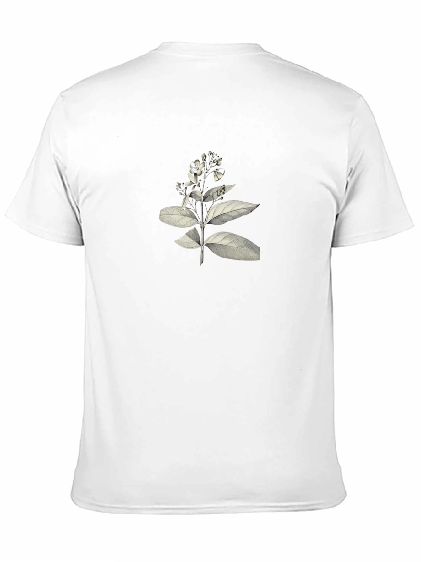 Black Botanical Print Black Tee view 11