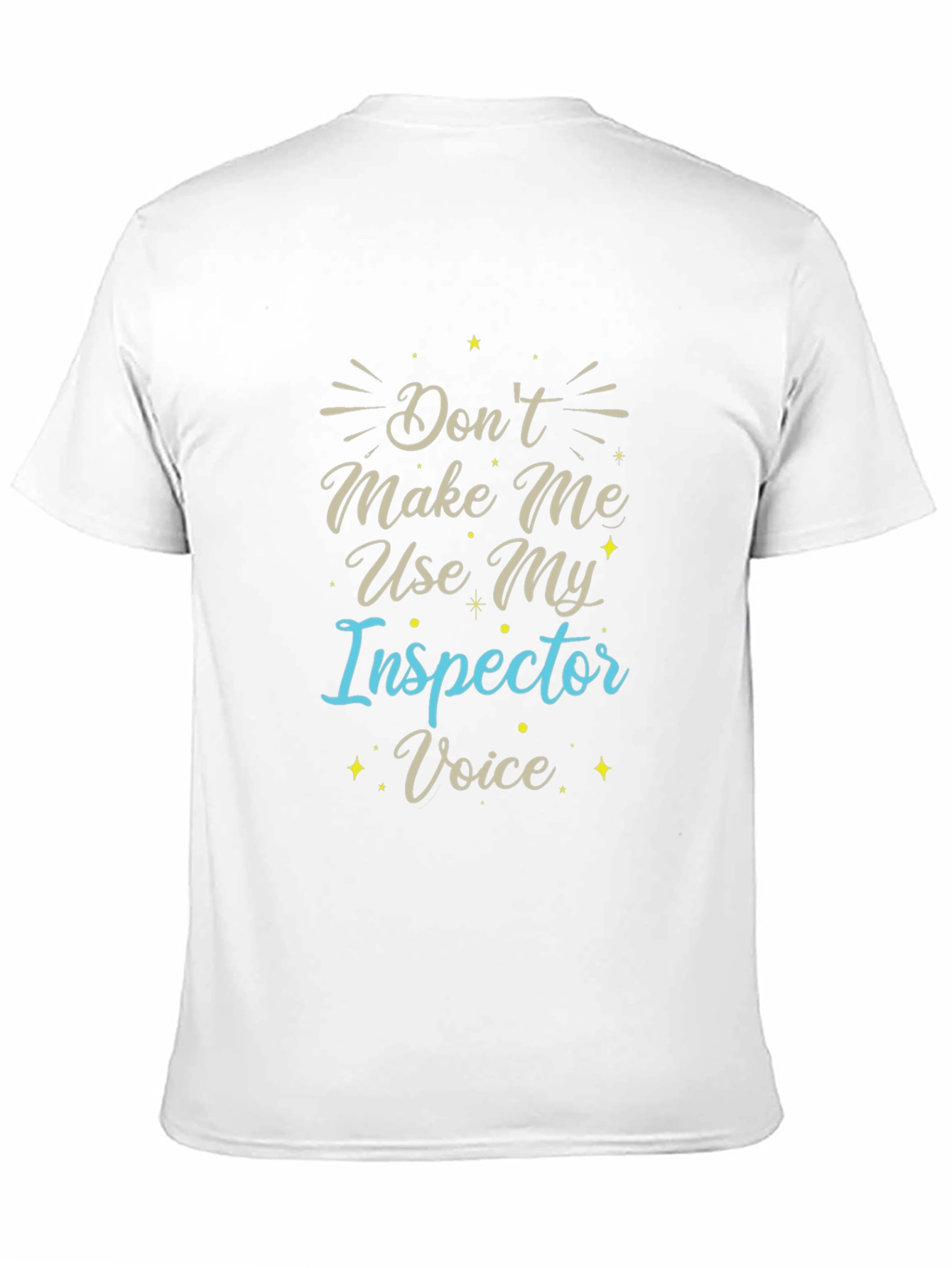 Black Inspector Voice T-Shirt - Funny Job Tee view 11