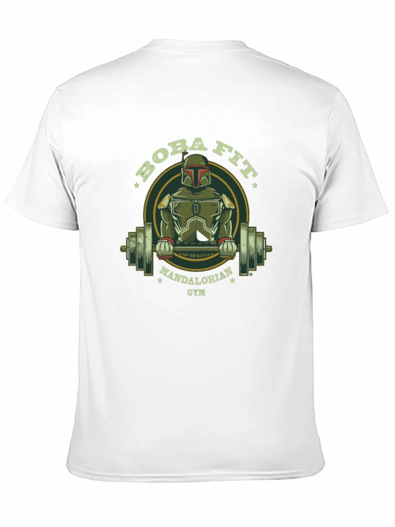 Black Boba Fit Mandalorian Gym T-Shirt view 11