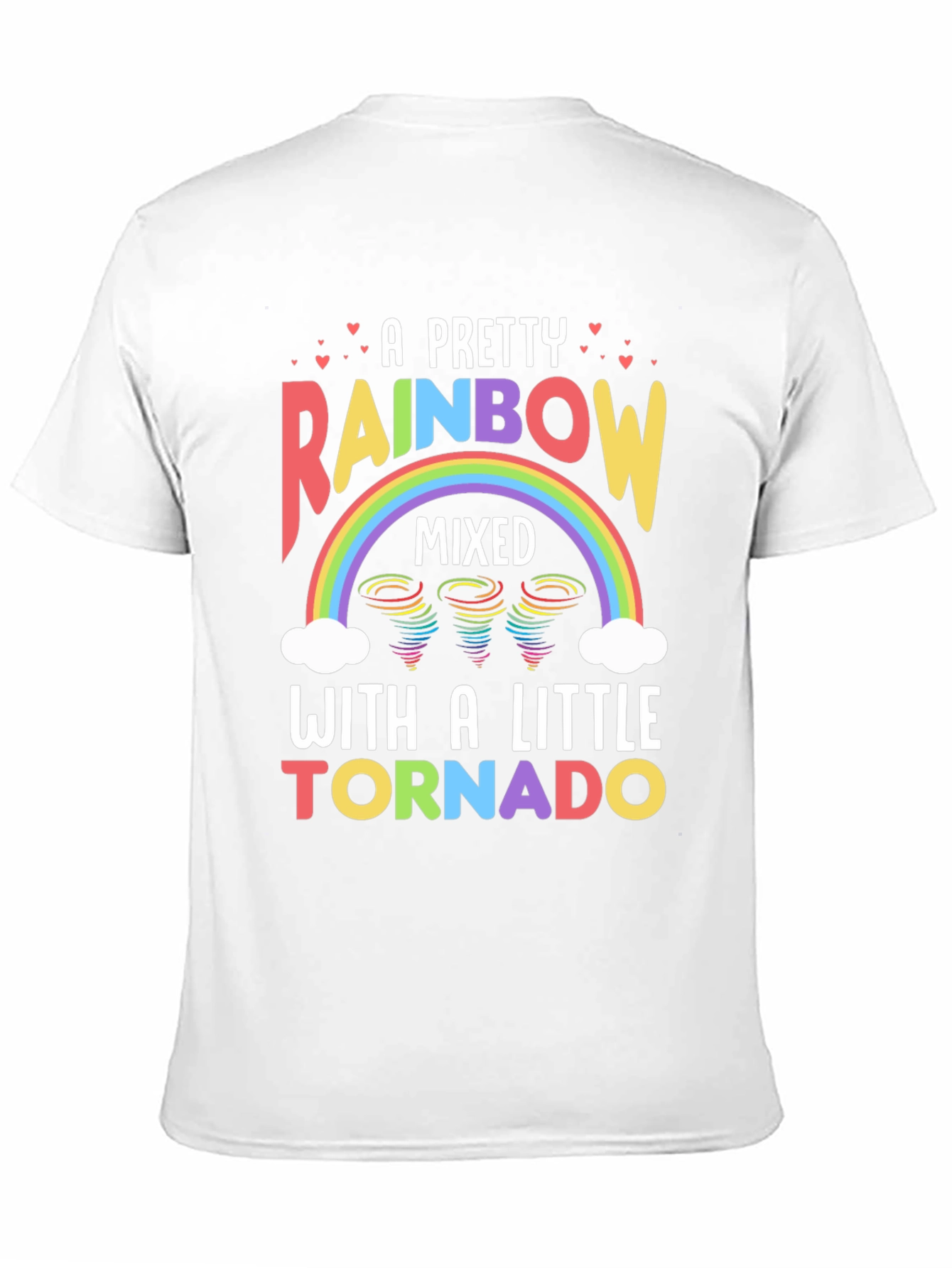 Black Rainbow Tornado T-Shirt, Unique Weather Design view 11