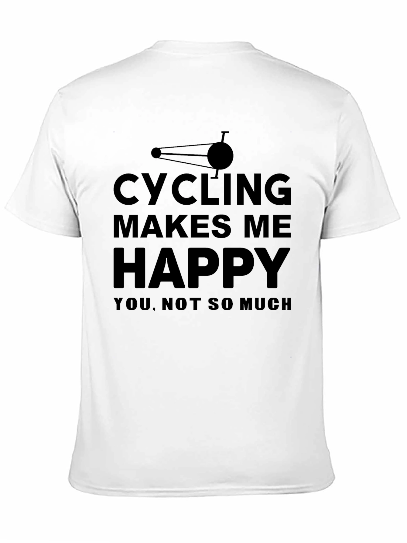 Black Cycling Makes Me Happy Tee view 11