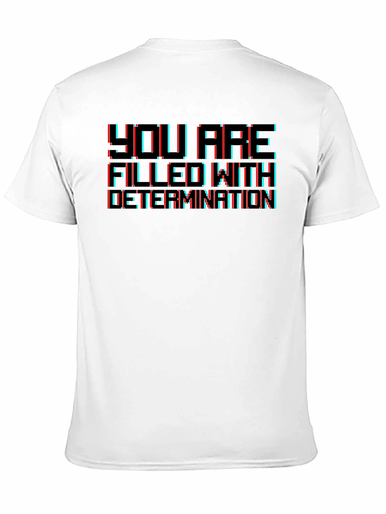 Black Determination Graphic T-Shirt - Retro Gaming Style view 11