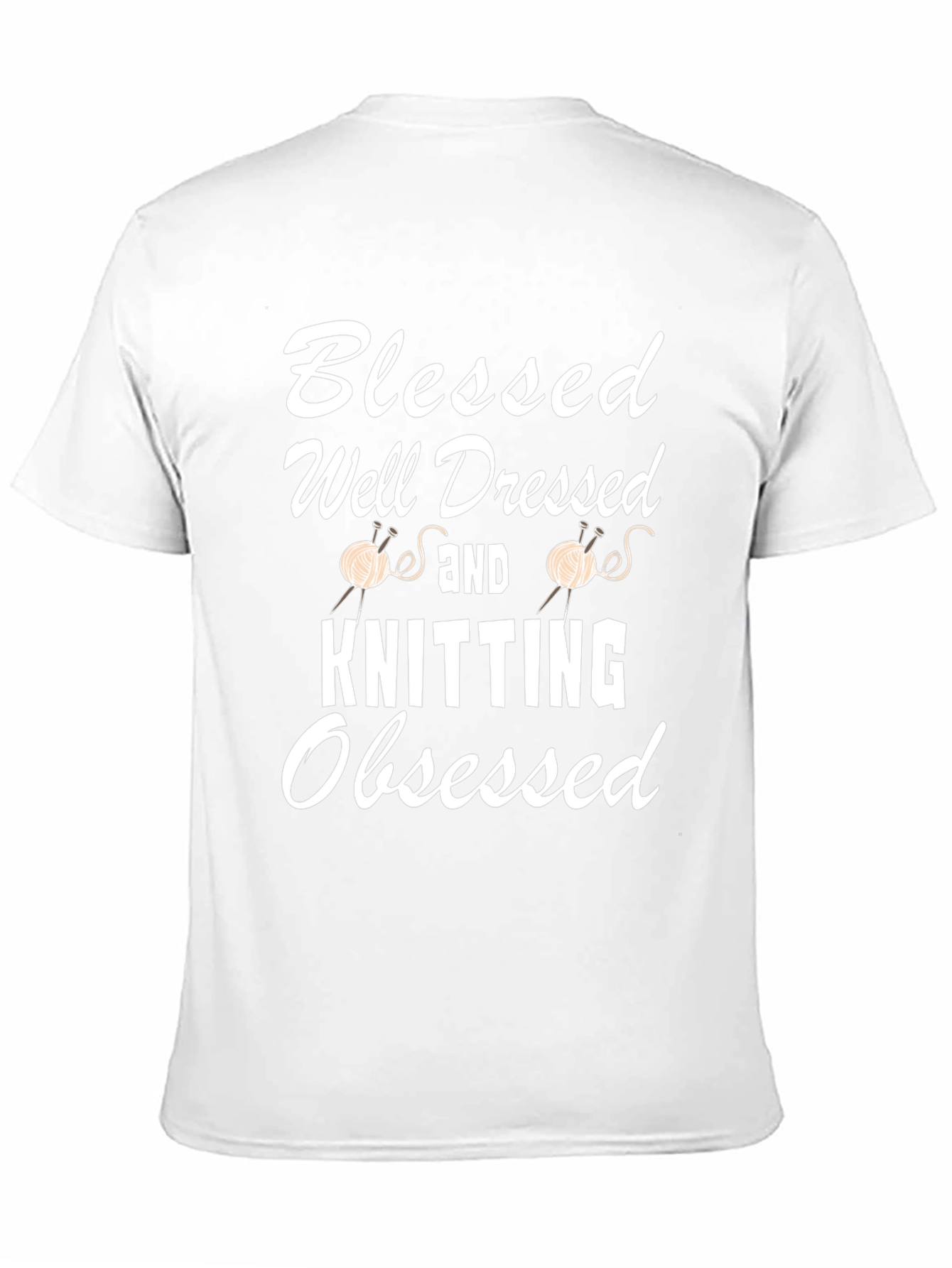 Black Blessed Well Dressed Knitting Obsessed T-Shirt view 11