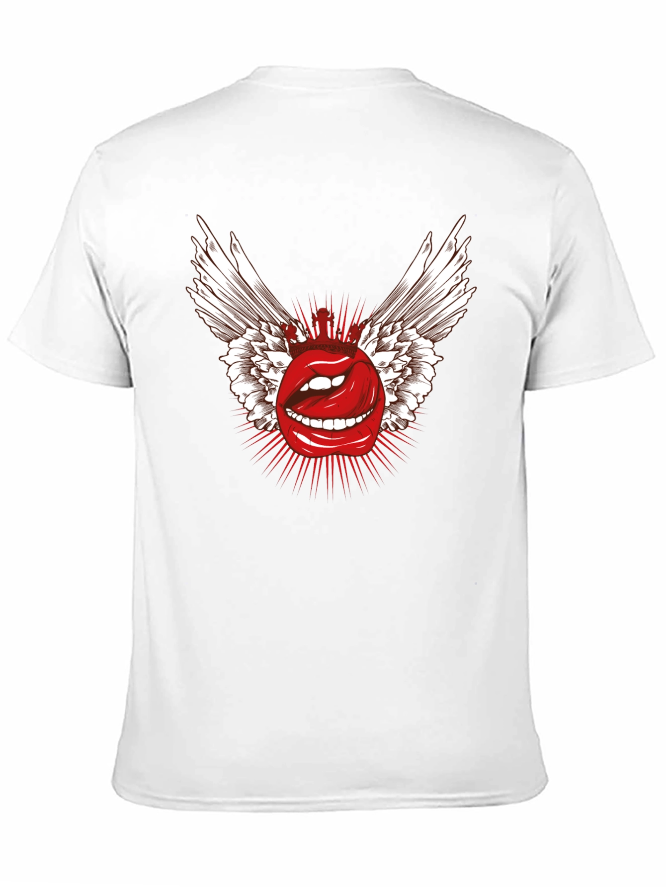 Black Winged Lips Graphic T-Shirt - Bold & Edgy view 11