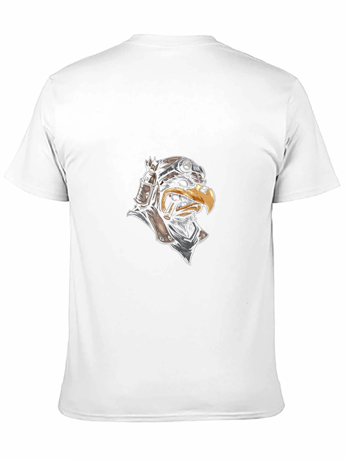 Black Men's Black T-Shirt with Eagle Aviator Graphic view 11