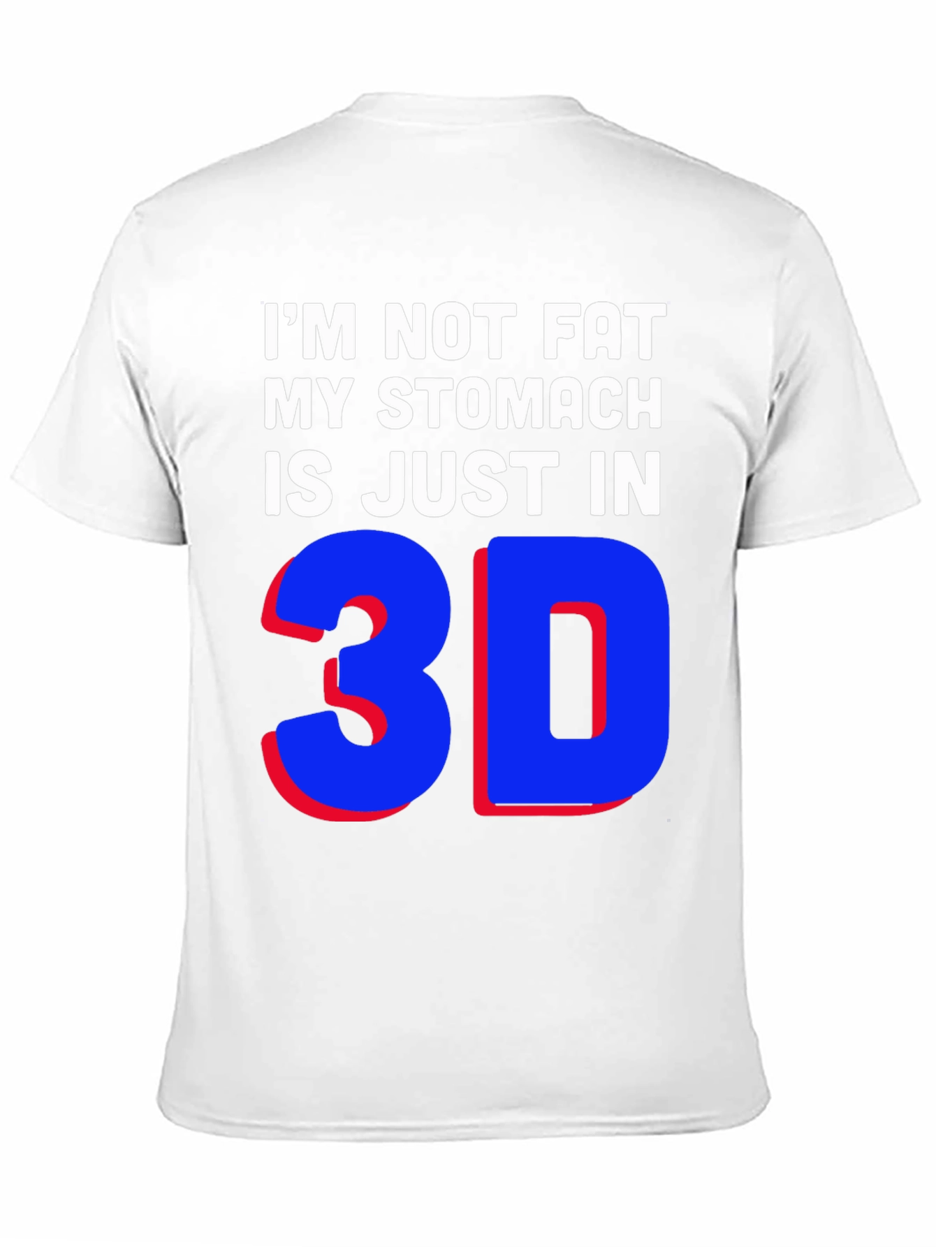 Black Funny 3D Stomach T-Shirt - Black Graphic Tee view 11